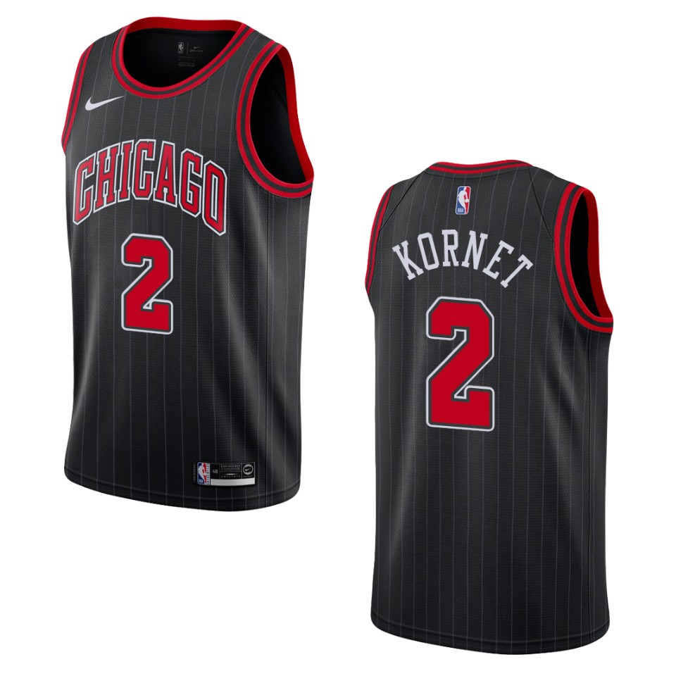 Men's 2019-20 Chicago Bulls #2 Luke Kornet Statement Swingman Jersey - Black