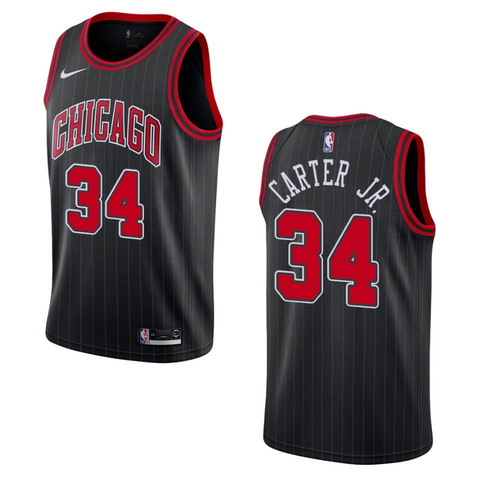 Men's 2019-20 Chicago Bulls #34 Wendell Carter Jr. Statement Swingman Jersey - Black