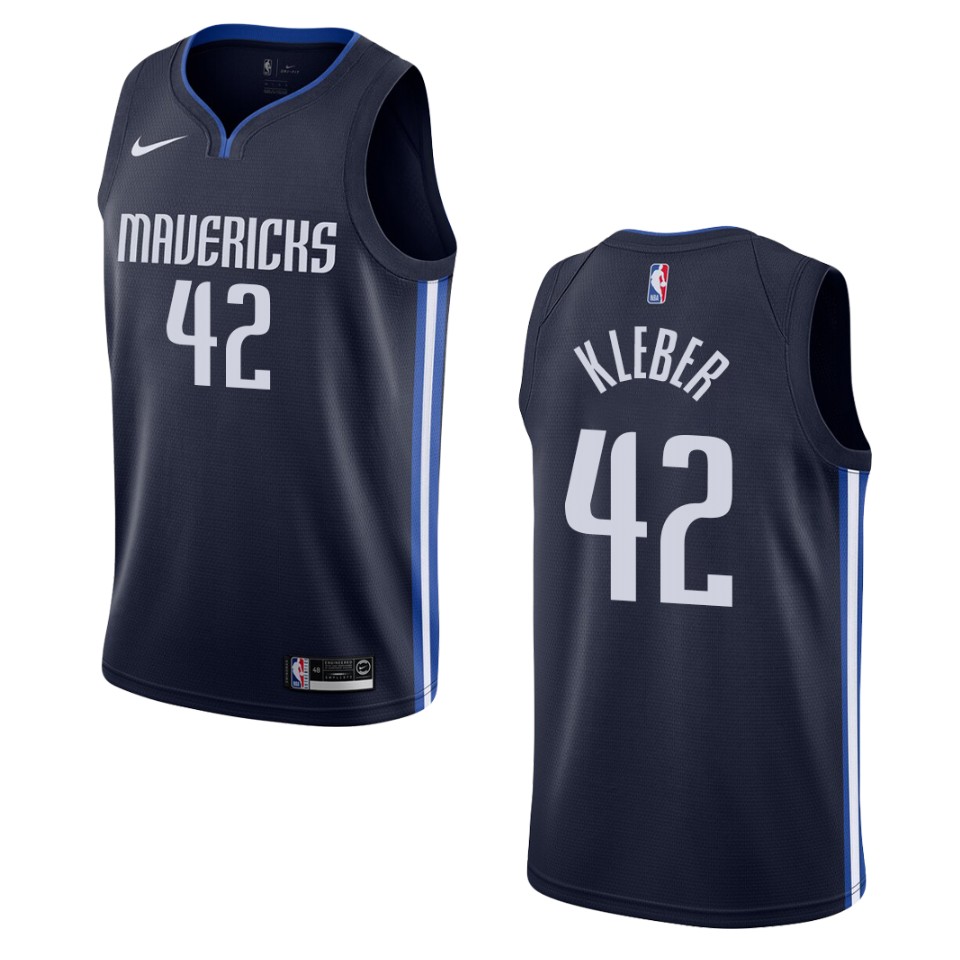 Men's 2019-20 Dallas Mavericks #42 Maxi Kleber Statement Swingman Jersey - Navy