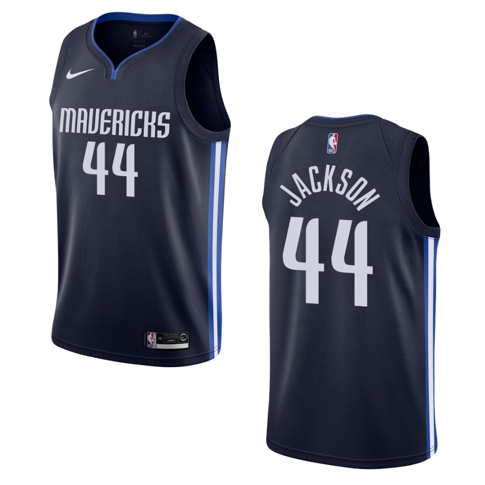 Men's 2019-20 Dallas Mavericks #44 Justin Jackson Statement Swingman Jersey - Navy