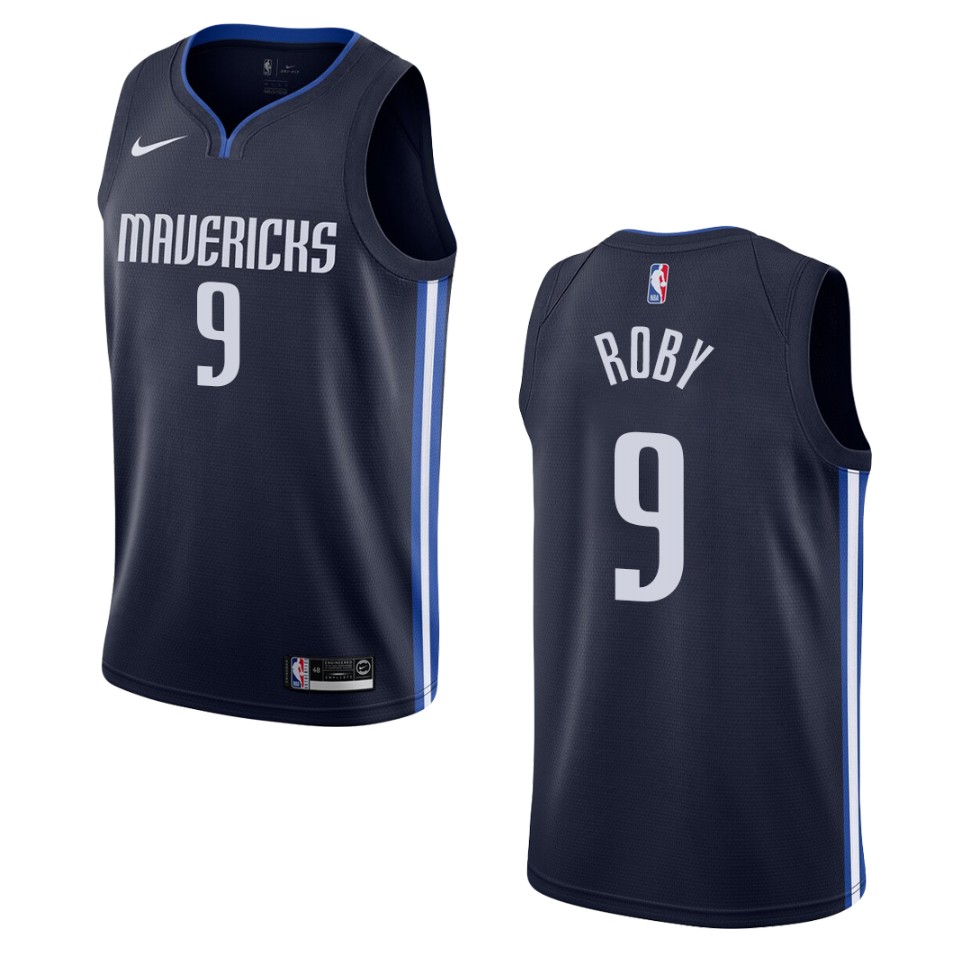 Men's 2019-20 Dallas Mavericks #9 Isaiah Roby Statement Swingman Jersey - Navy