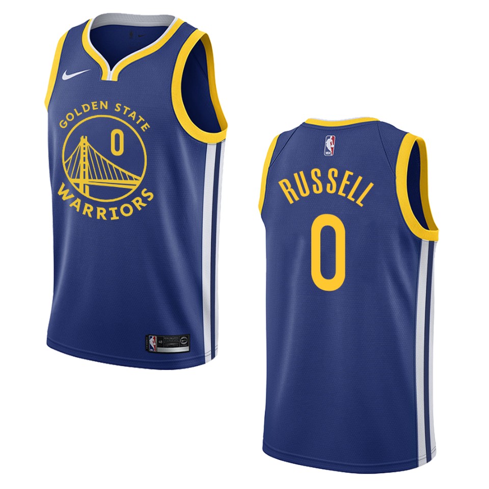 Men's 2019-20 Golden State Warriors #0 D'angelo Russell Icon Swingman Jersey - Royal