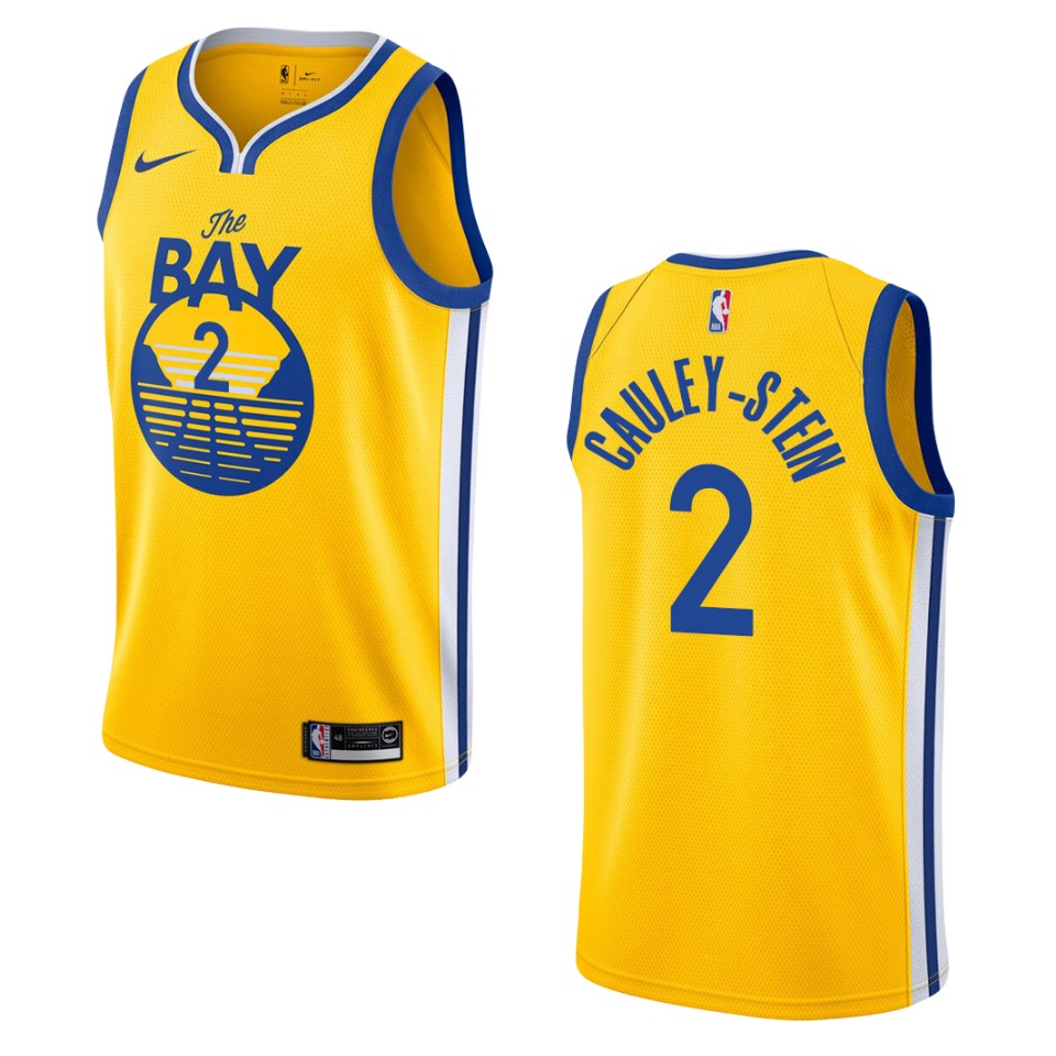 Men's 2019-20 Golden State Warriors #2 Willie Cauley-stein Statement Swingman Jersey - Gold