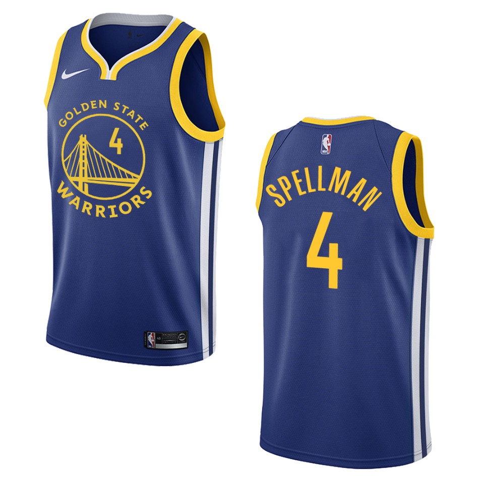 Men's 2019-20 Golden State Warriors #4 Omari Spellman Icon Swingman Jersey - Royal