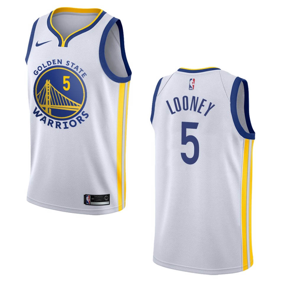 Men's 2019-20 Golden State Warriors #5 Kevon Looney Association Swingman Jersey - White