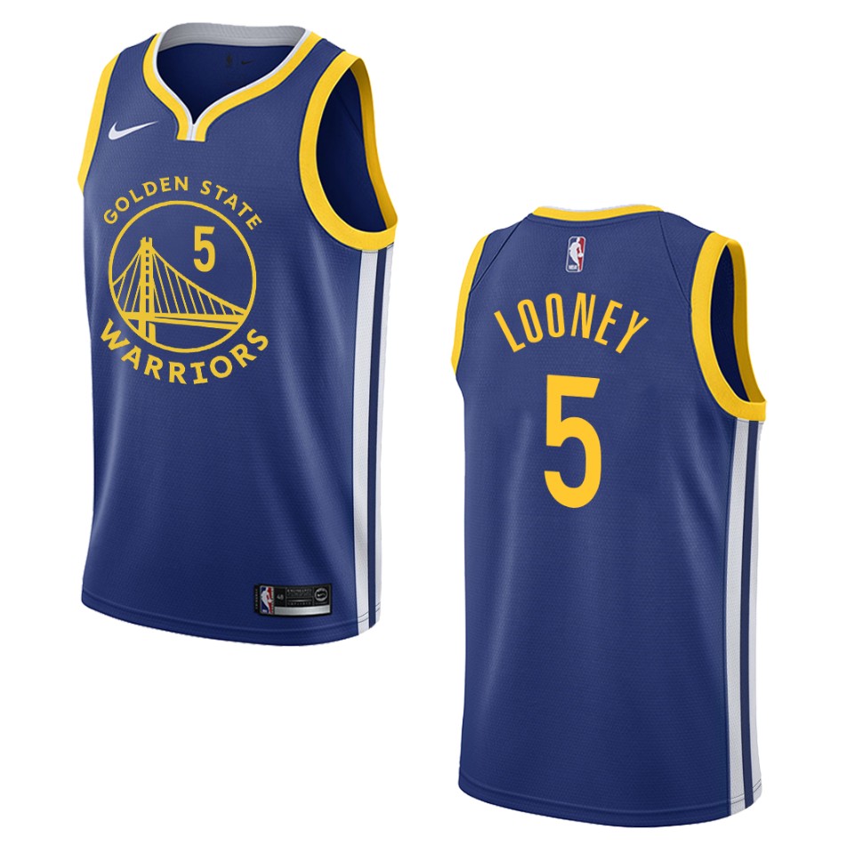 Men's 2019-20 Golden State Warriors #5 Kevon Looney Icon Swingman Jersey - Royal