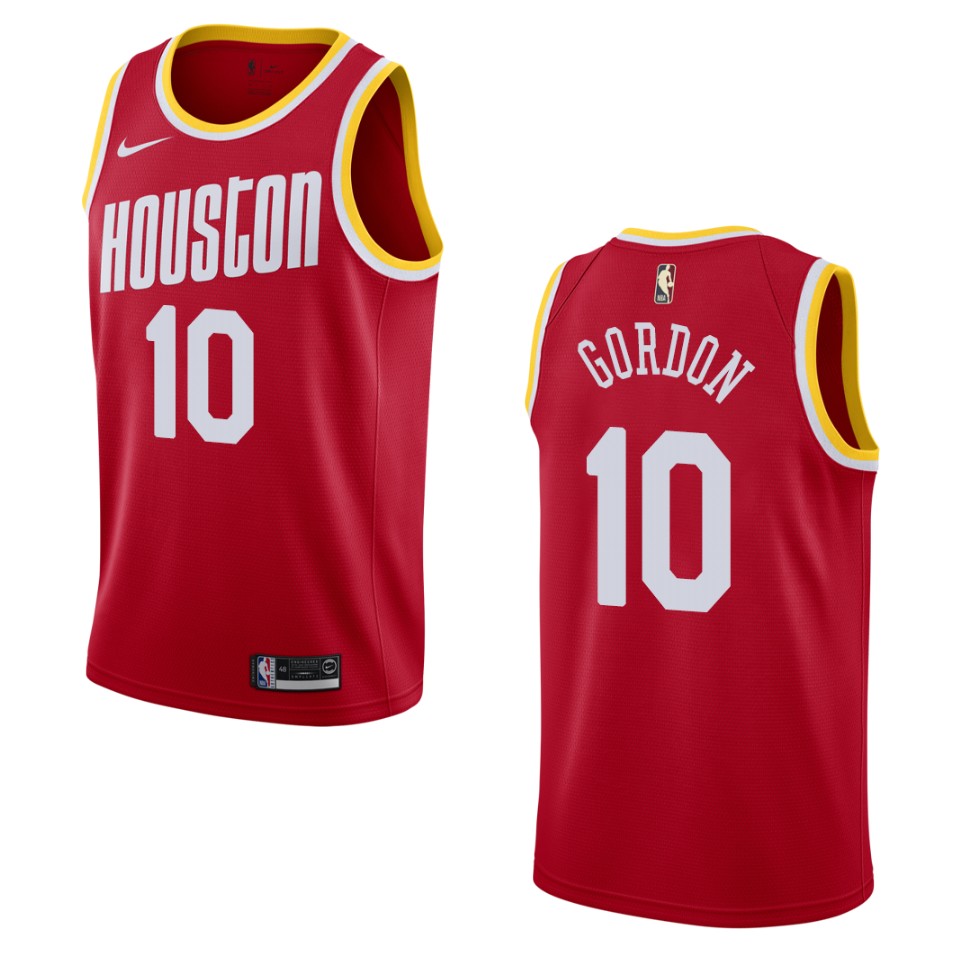 Men's 2019-20 Houston Rockets #10 Eric Gordon Hardwood Classics Swingman Jersey - Red