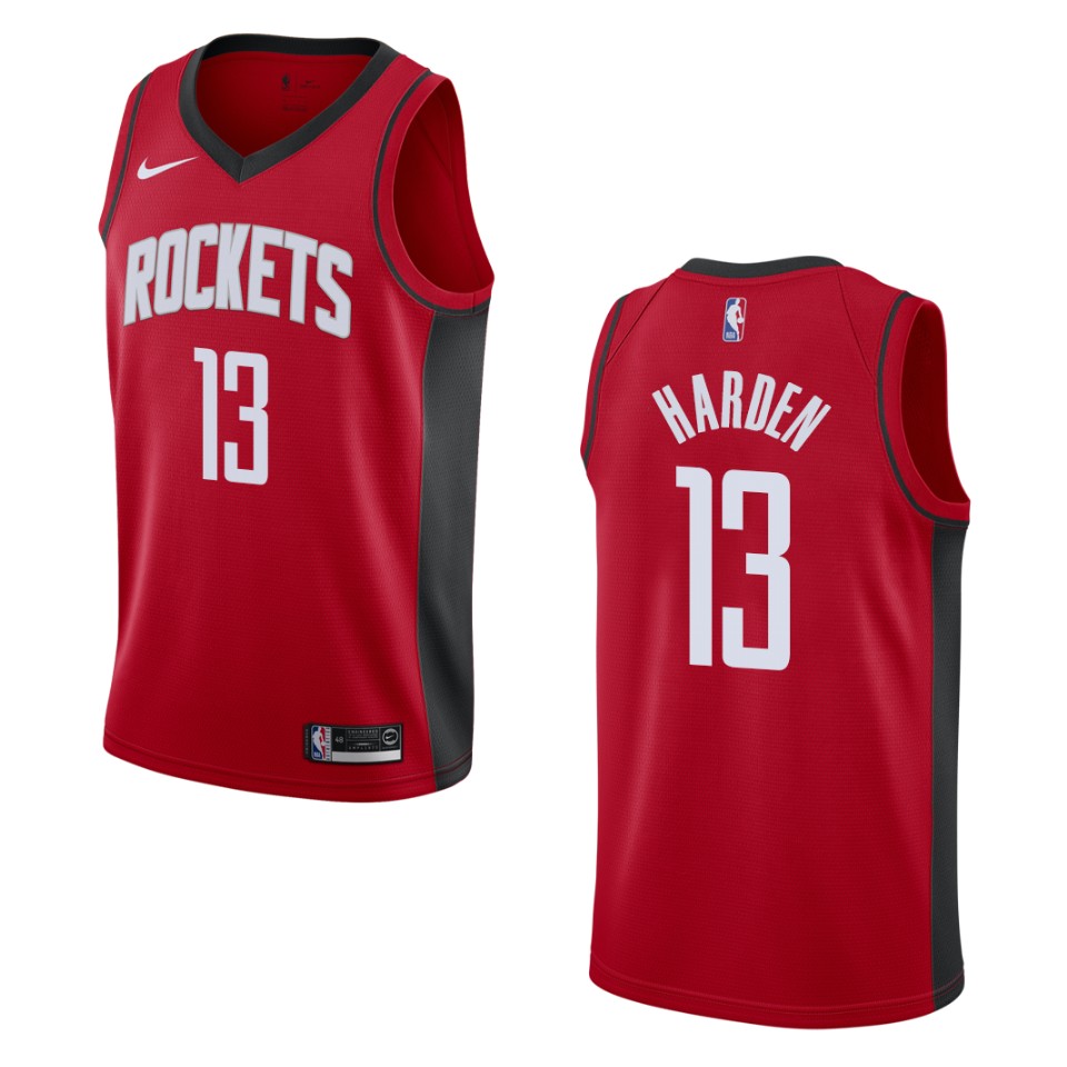 Men's 2019-20 Houston Rockets #13 James Harden Icon Swingman Jersey - Red