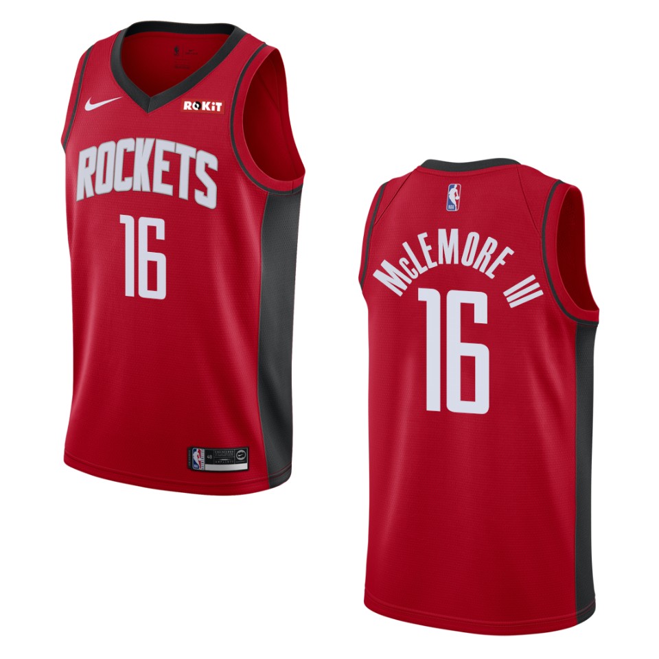 Men's 2019-20 Houston Rockets #16 Ben Mclemore Iii Icon Swingman Jersey - Red