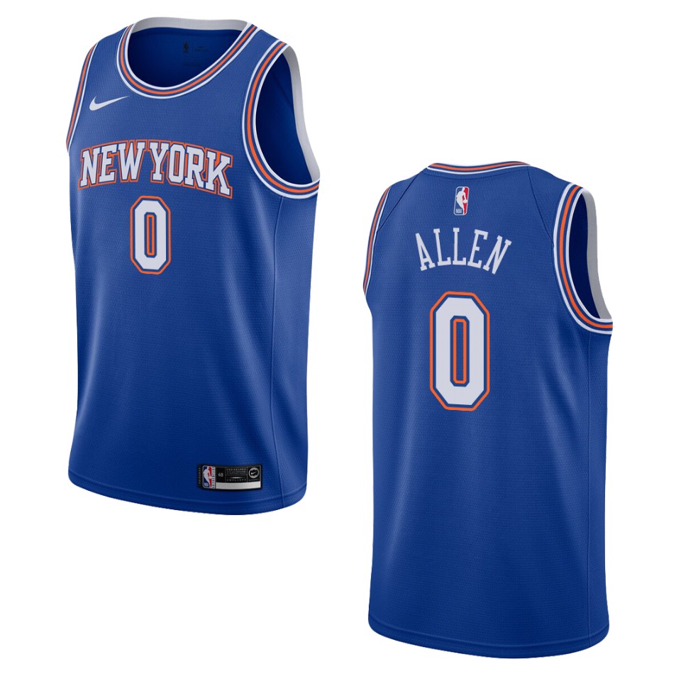 Men's 2019-20 New York Knicks #0 Kadeem Allen Statement Swingman Jersey - Navy