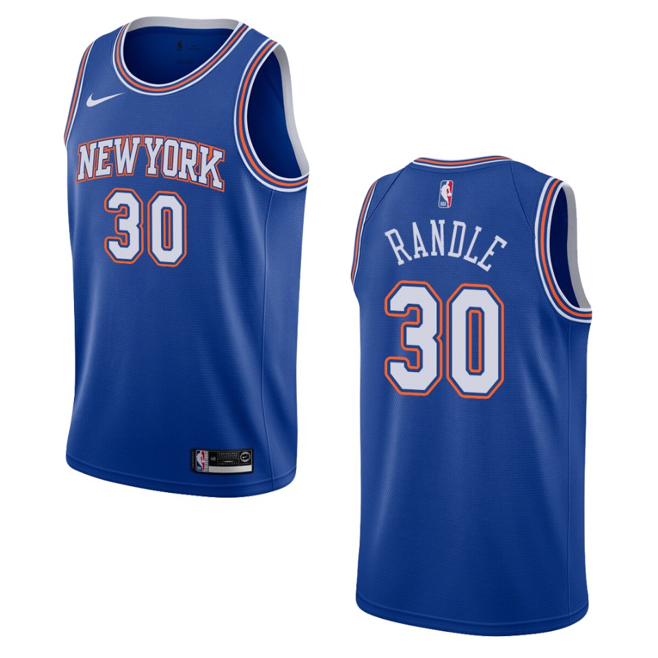 Men's 2019-20 New York Knicks #30 Julius Randle Statement Swingman Jersey - Navy