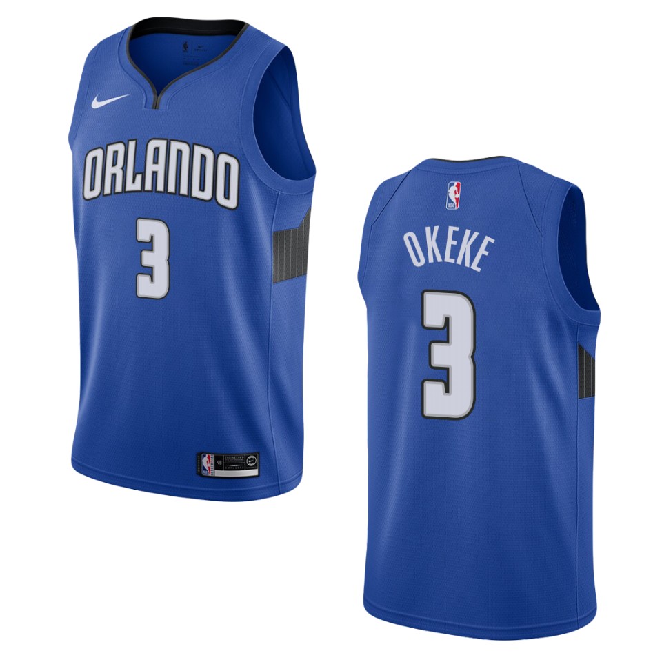 Men's 2019-20 Orlando Magic #3 Chuma Okeke Statement Swingman Jersey - Blue