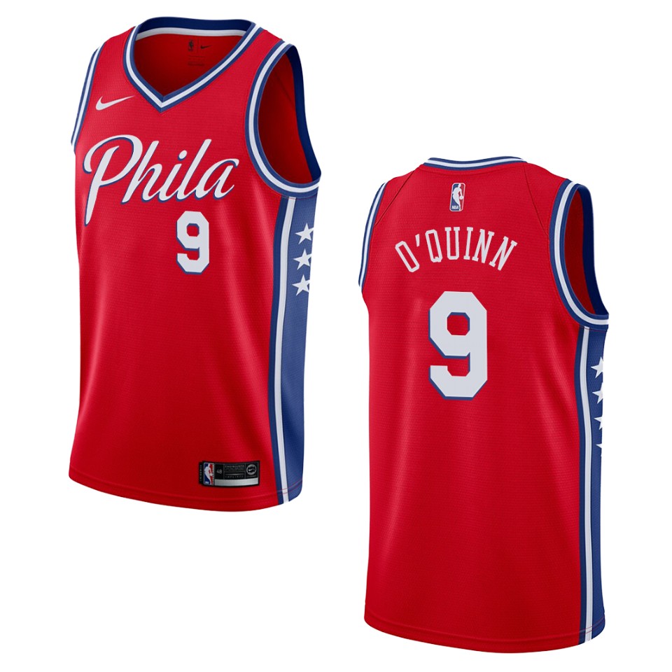 Men's 2019-20 Philadelphia 76ers #9 Kyle O'quinn Statement Swingman Jersey - Red