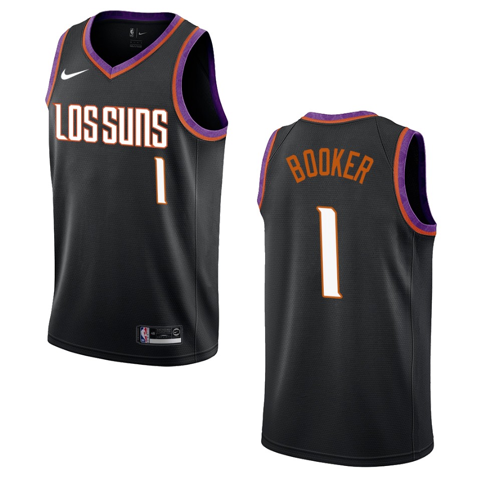 Men's 2019-20 Phoenix Suns #1 Devin Booker City Swingman Jersey - Black