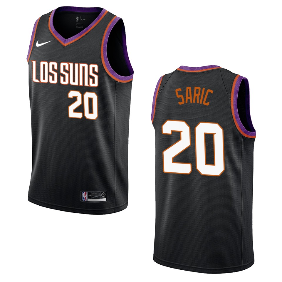 Men's 2019-20 Phoenix Suns #20 Dario Saric City Swingman Jersey - Black