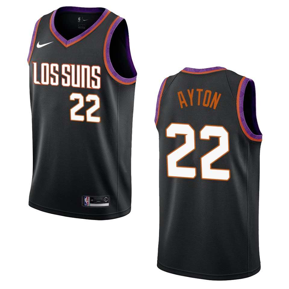 Men's 2019-20 Phoenix Suns #22 Deandre Ayton City Swingman Jersey - Black