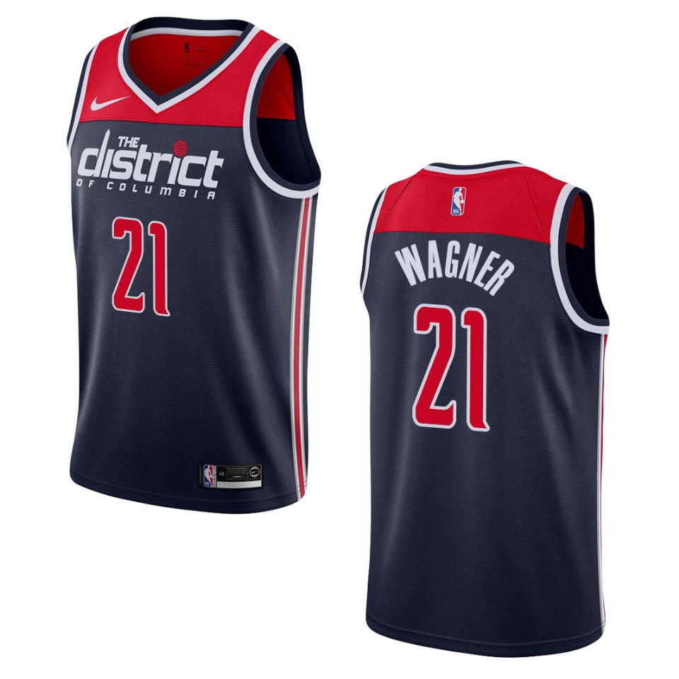 Men's 2019-20 Washington Wizards #21 Moritz Wagner Statement Swingman Jersey - Navy