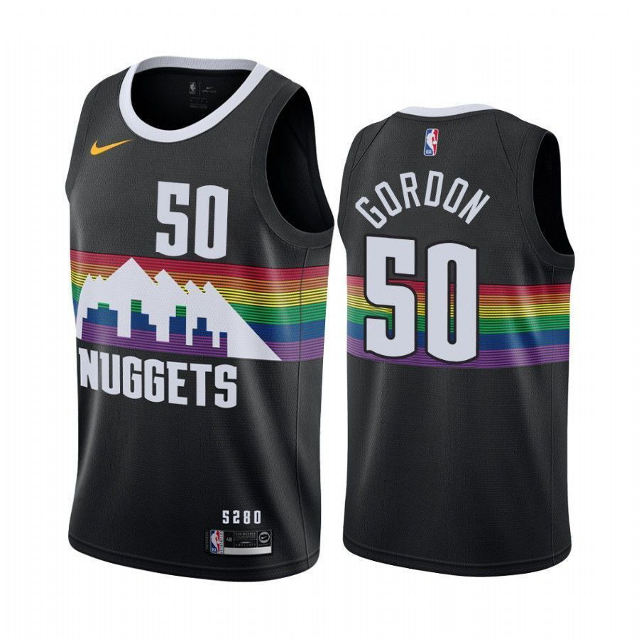 Men's Aaron Gordon Denver Nuggets Black City Edition Swingman Jersey - JS709 