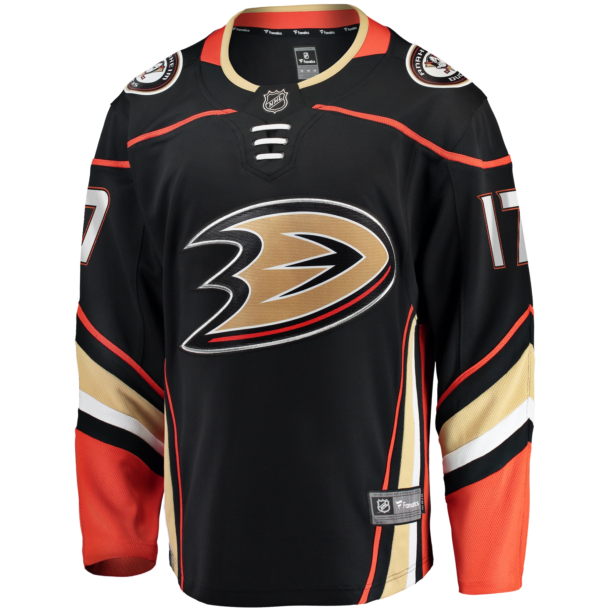 Alternative view of Men's Anaheim Ducks Alex Killorn Black Home Breakaway Jersey - JS679 