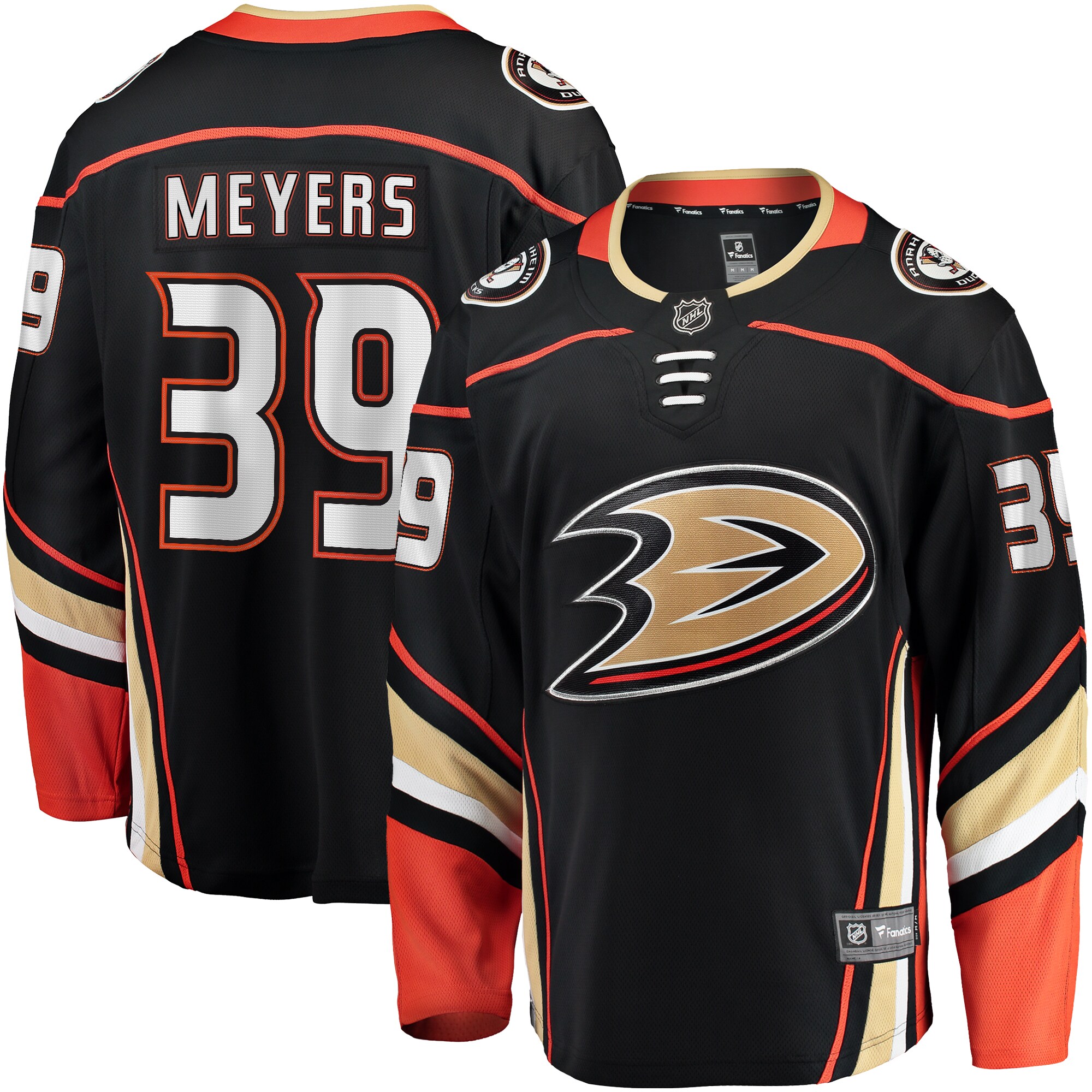 Men's Anaheim Ducks Ben Meyers Black Home Premier Breakaway Player Jersey - JS233 