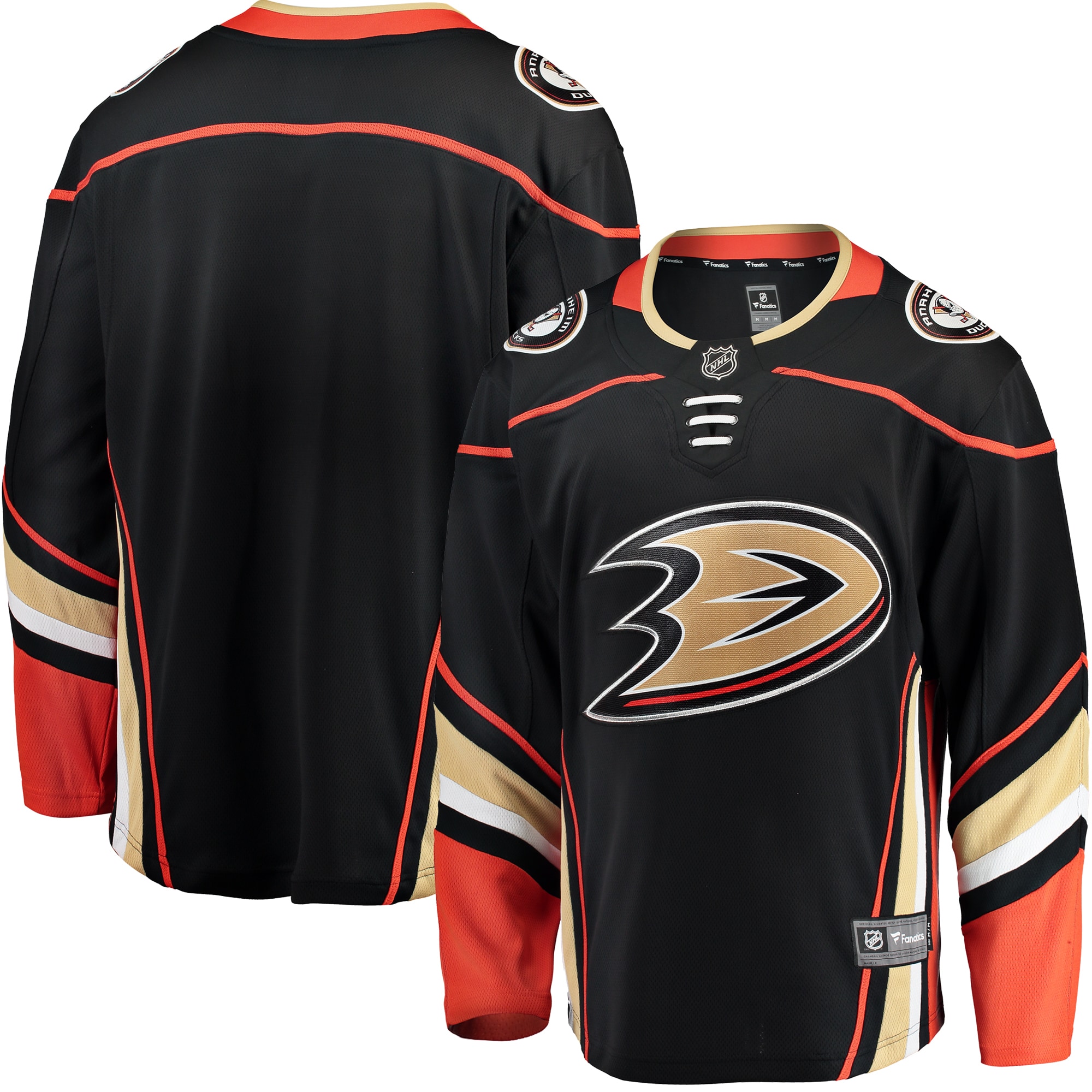 Men's Anaheim Ducks Black Breakaway Home Jersey - JS202 