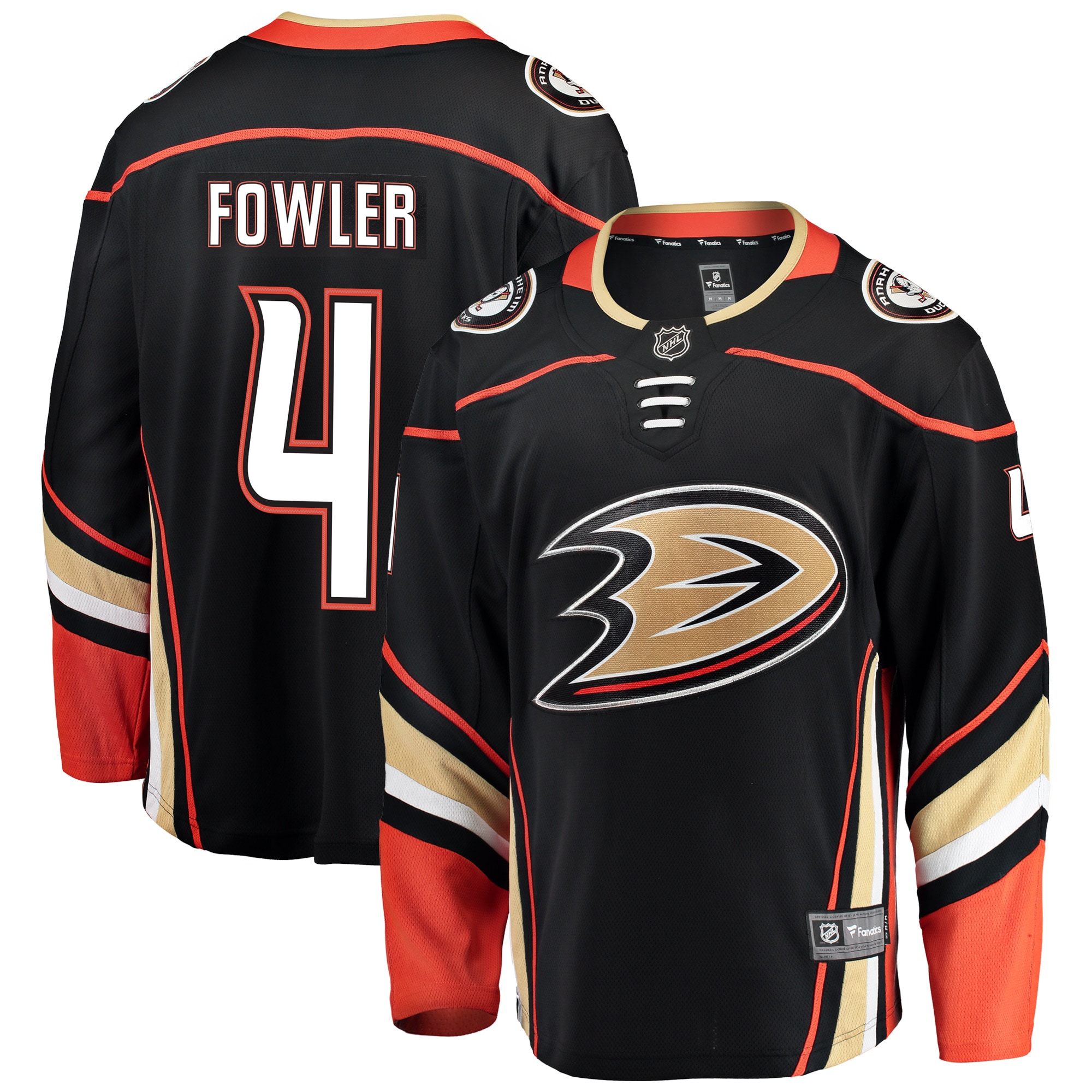 Men's Anaheim Ducks Cam Fowler Black Breakaway Player Jersey - JS393 