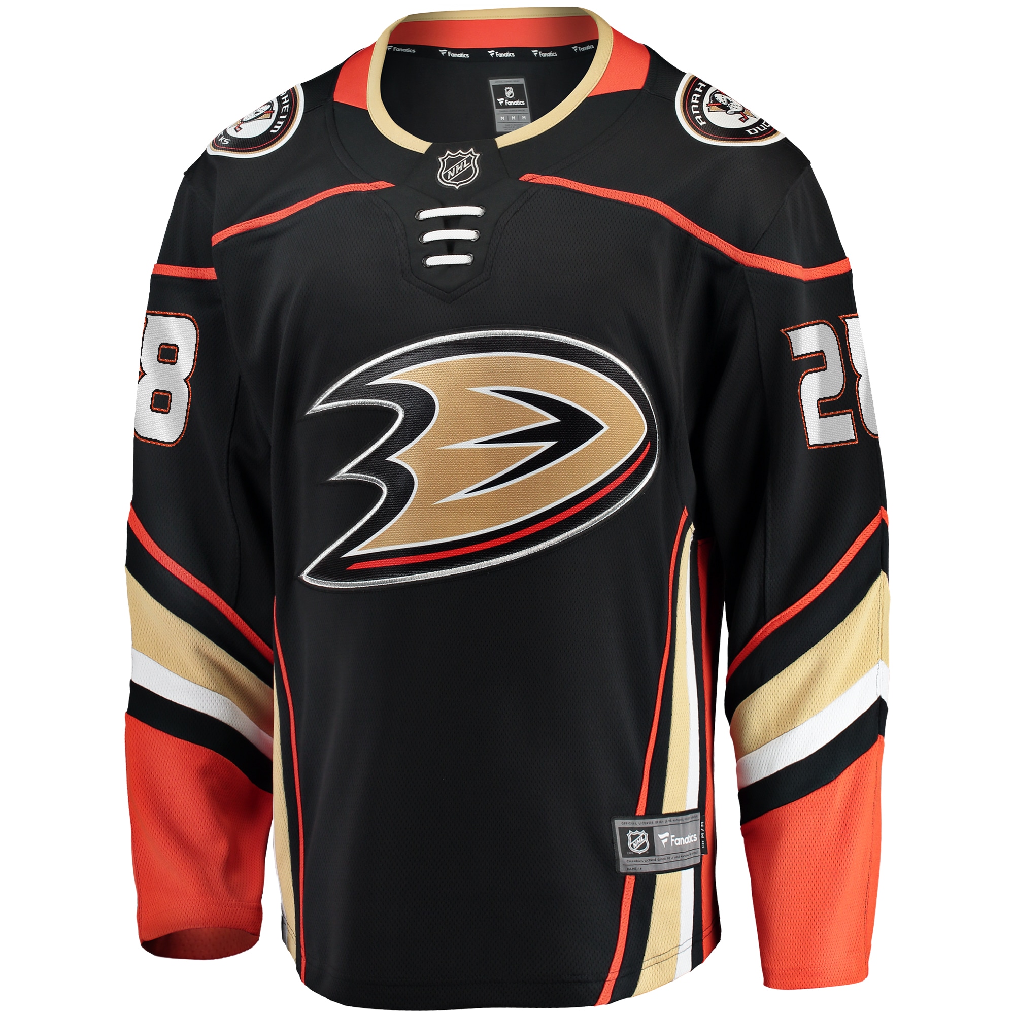 Alternative view of Men's Anaheim Ducks Gustav Lindstrom Black Home Premier Breakaway Player Jersey - JS254 