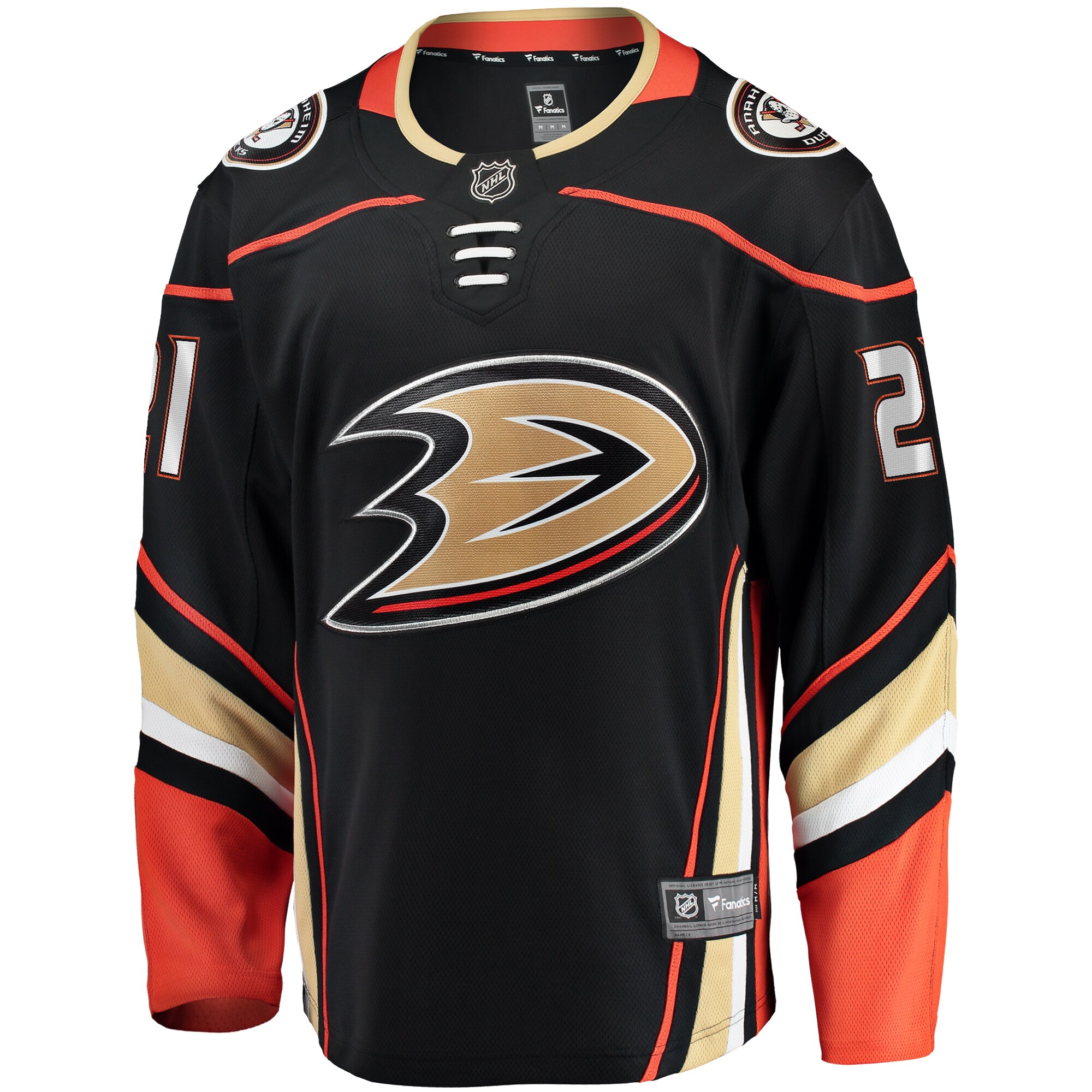 Alternative view of Men's Anaheim Ducks Isac Lundestrom Black Home Breakaway Jersey - JS997 