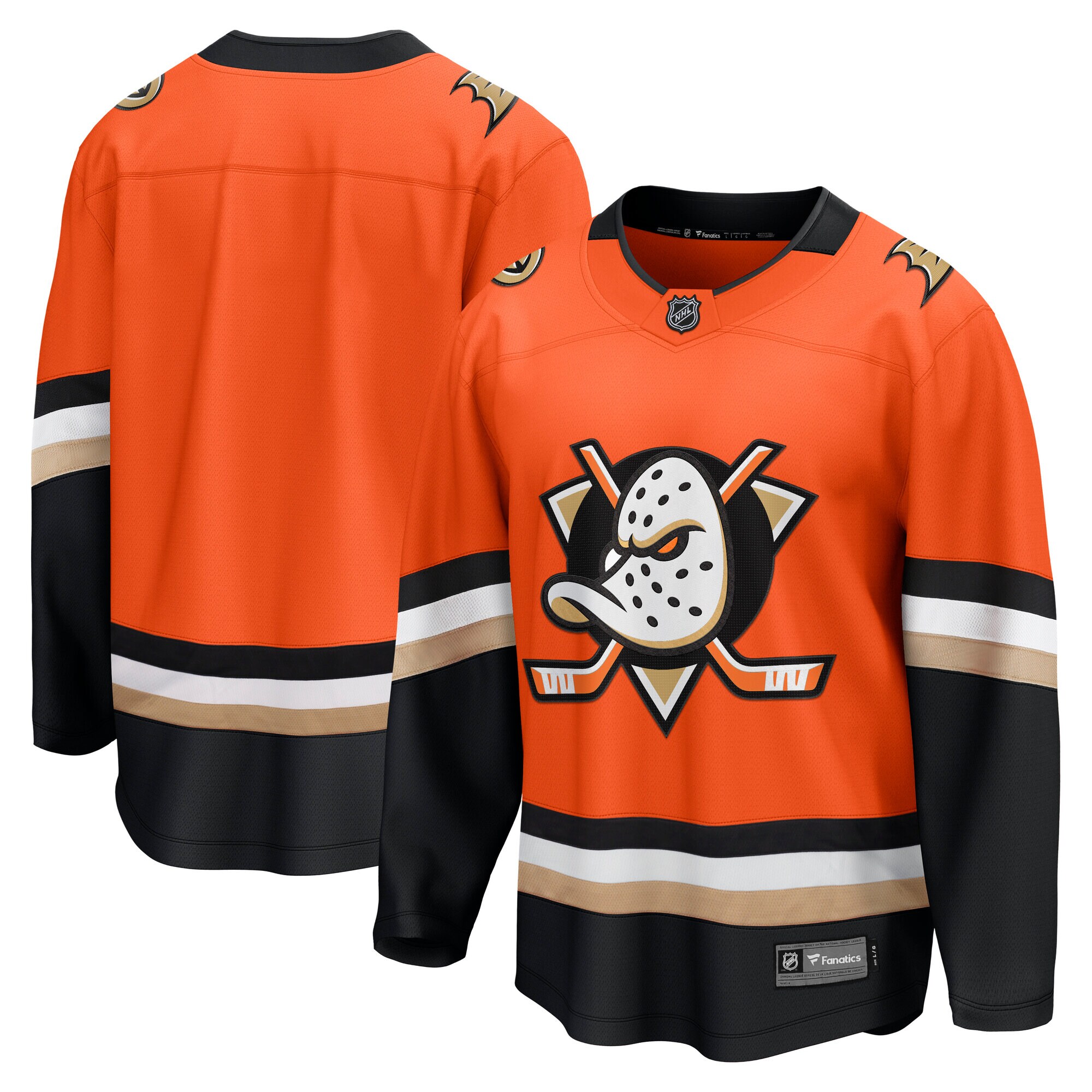 Men's Anaheim Ducks Orange Home Breakaway Jersey - JS387 