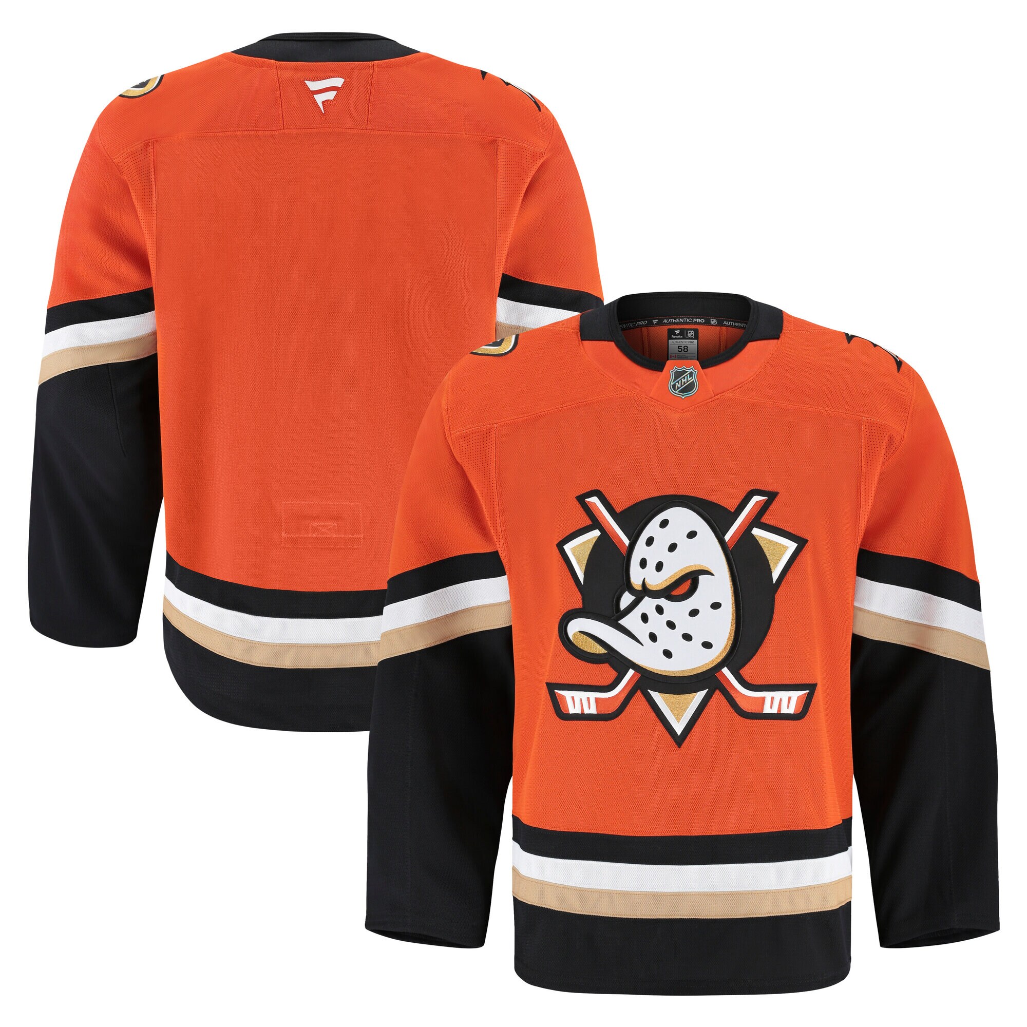 Men's Anaheim Ducks Orange Home Pro Jersey - JS164 