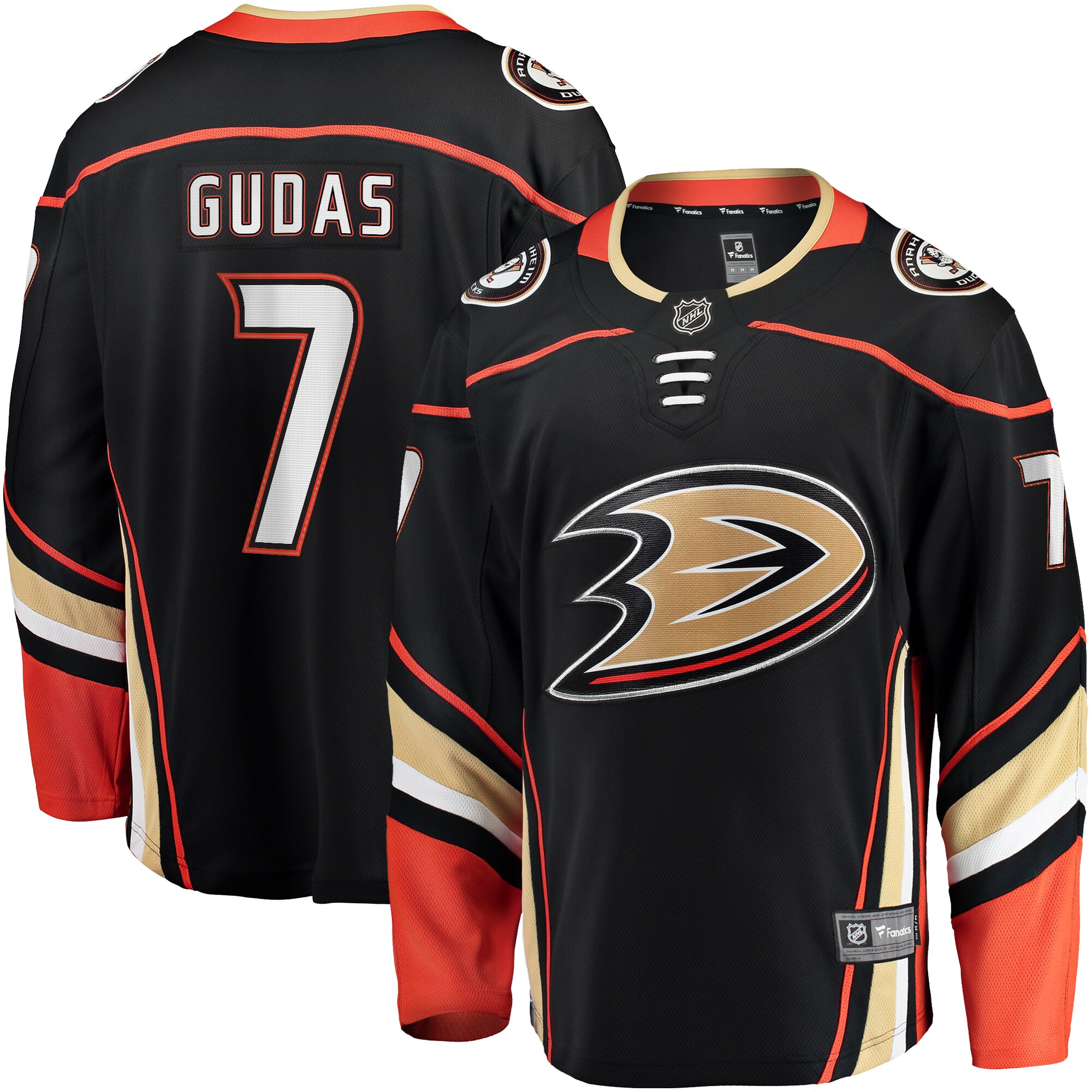 Men's Anaheim Ducks Radko Gudas Black Home Breakaway Jersey - JS718 