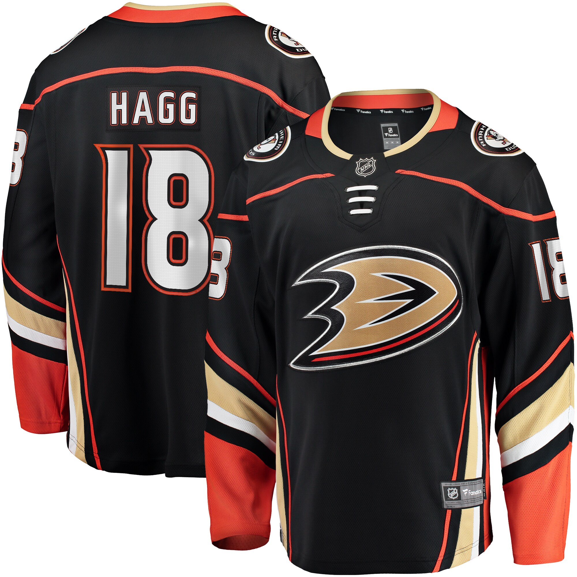 Men's Anaheim Ducks Robert Hagg Black Home Breakaway Jersey - JS361 