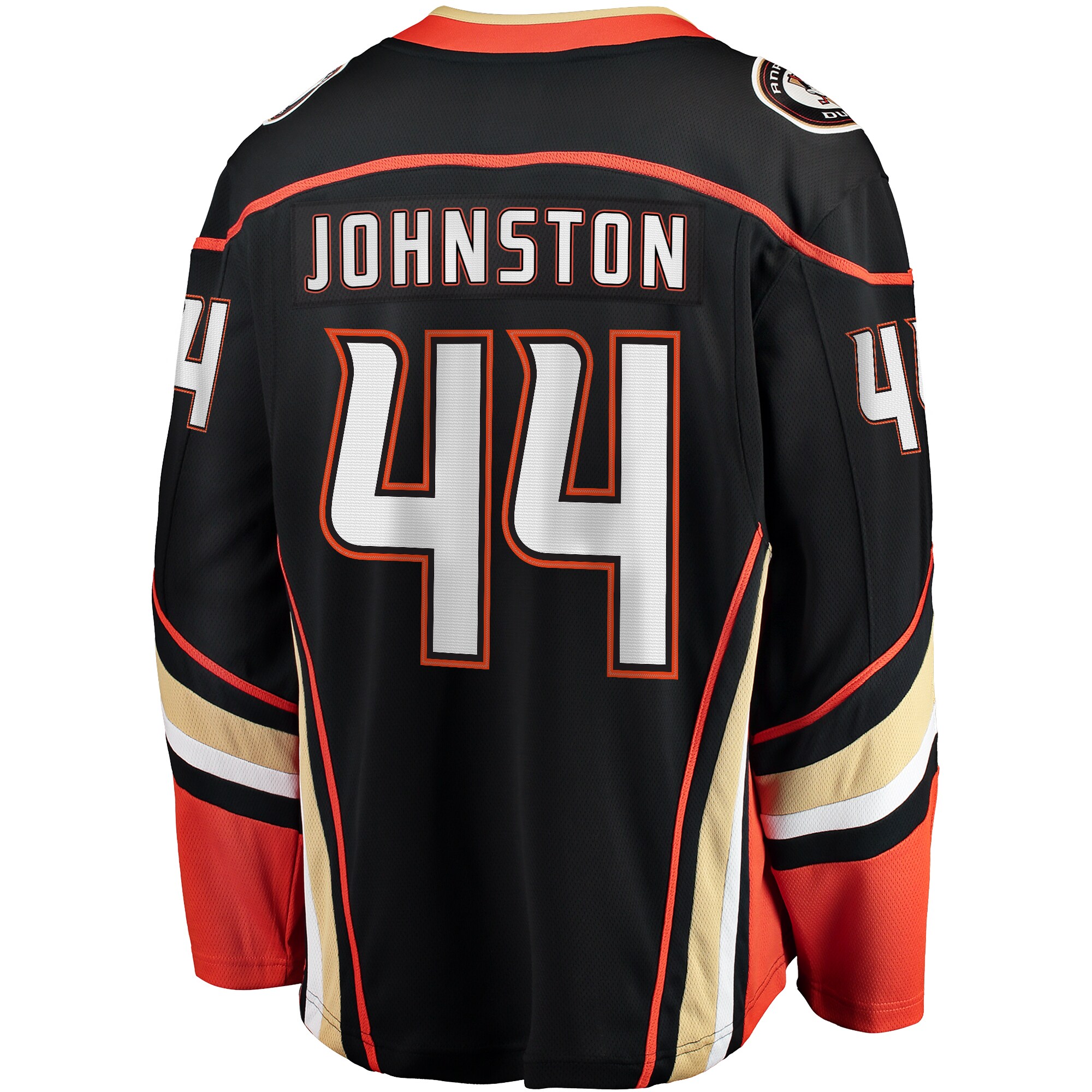 Alternative view of Men's Anaheim Ducks Ross Johnston Black Home Premier Breakaway Player Jersey - JS882 