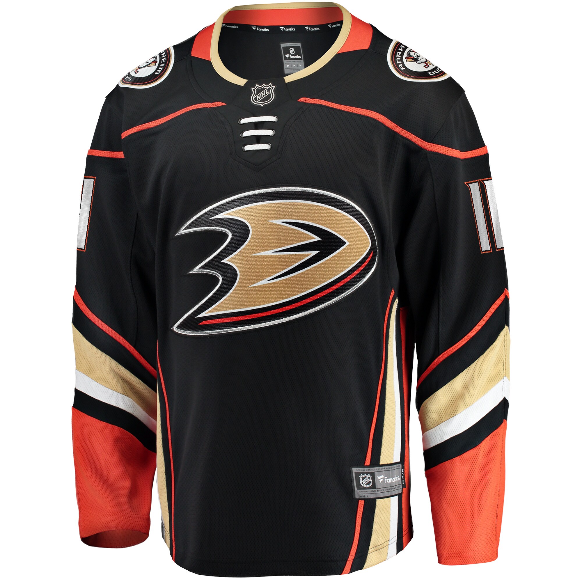 Alternative view of Men's Anaheim Ducks Trevor Zegras Black Home Breakaway Player Jersey - JS674 