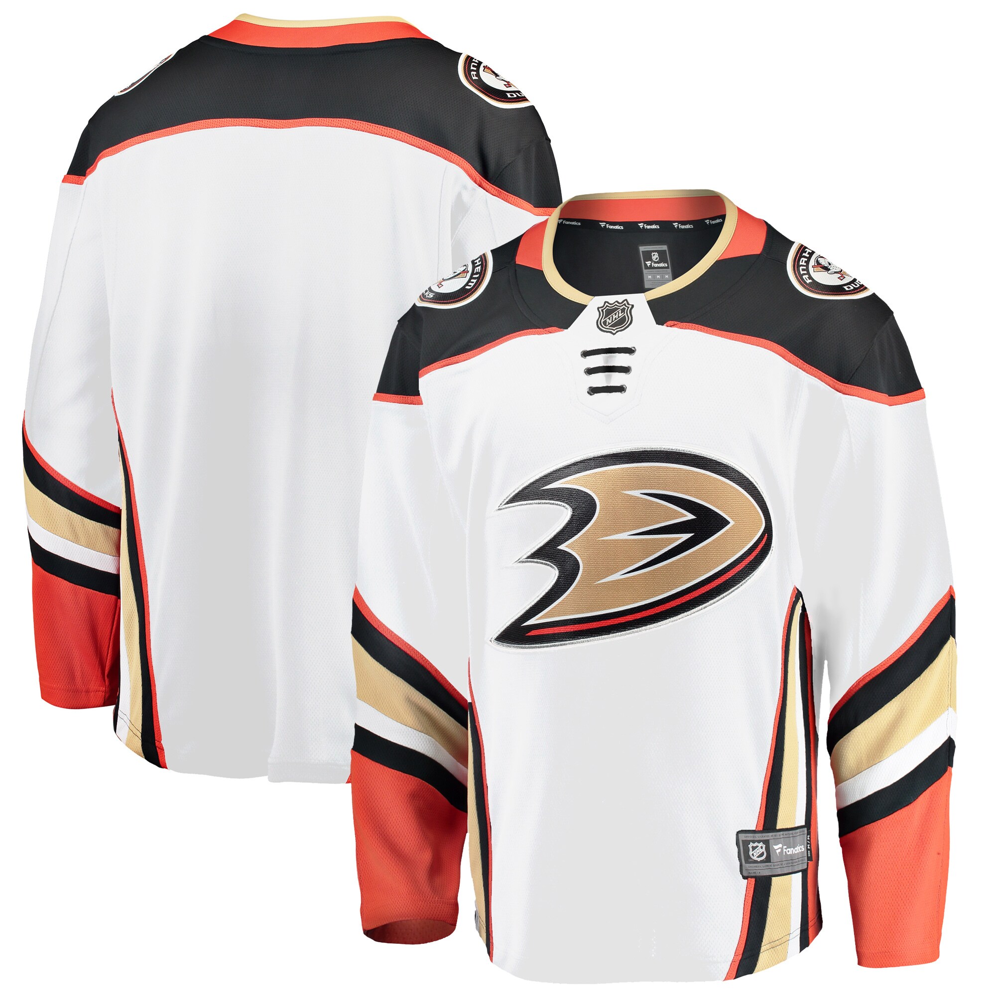Men's Anaheim Ducks White Breakaway Away Jersey - JS428 