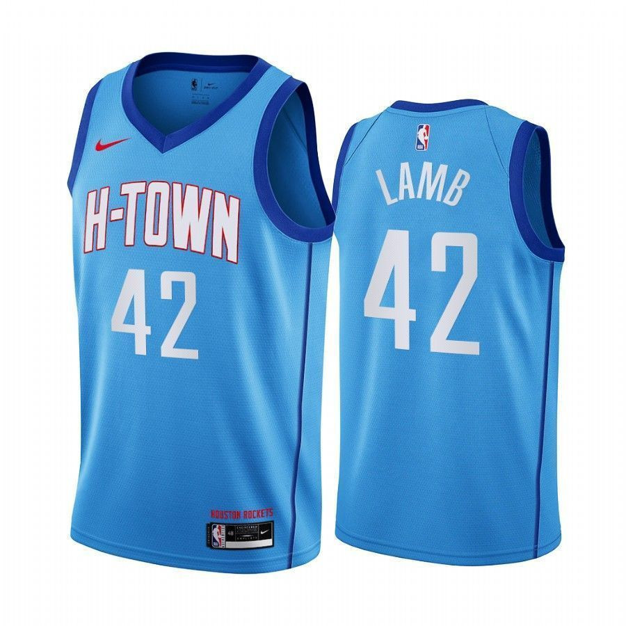 Men's Anthony Lamb Houston Rockets City Edition Blue 42 Jersey - JS183 