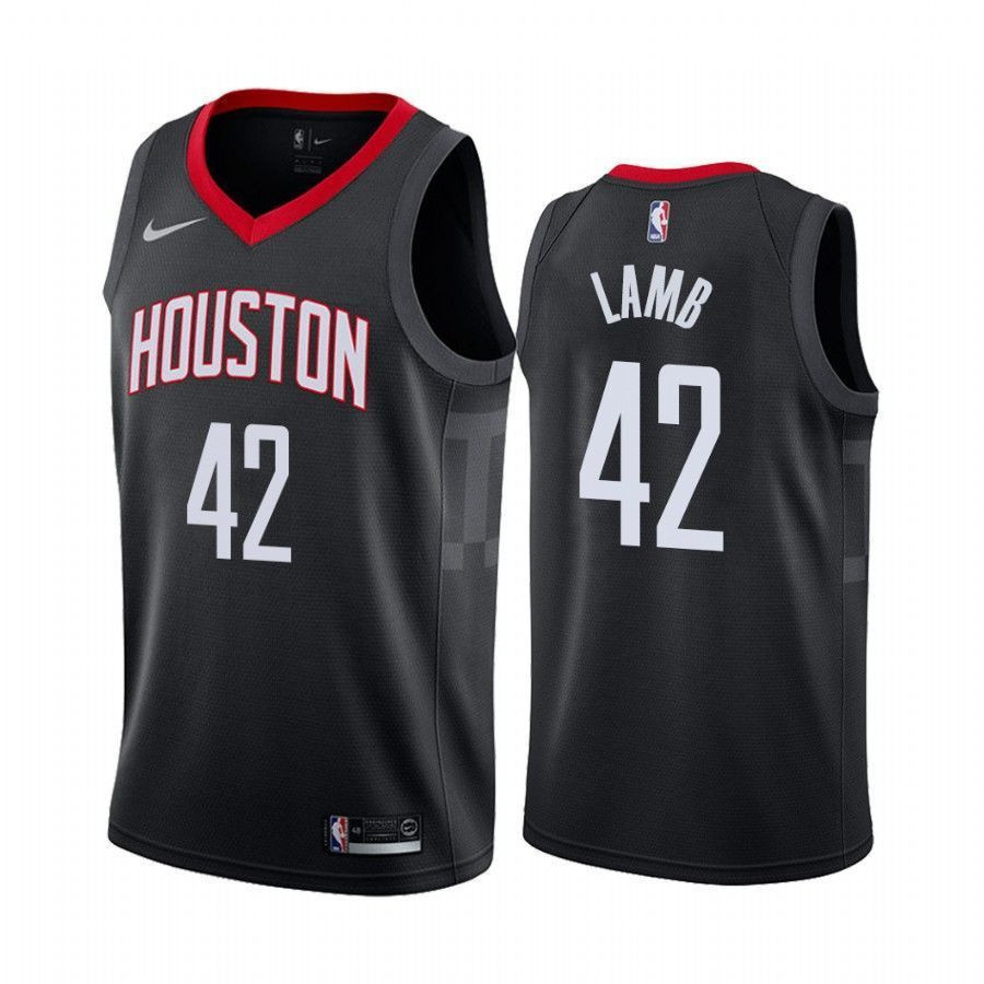 Men's Anthony Lamb Houston Rockets Statet Edition Black 42 Jersey - JS729 