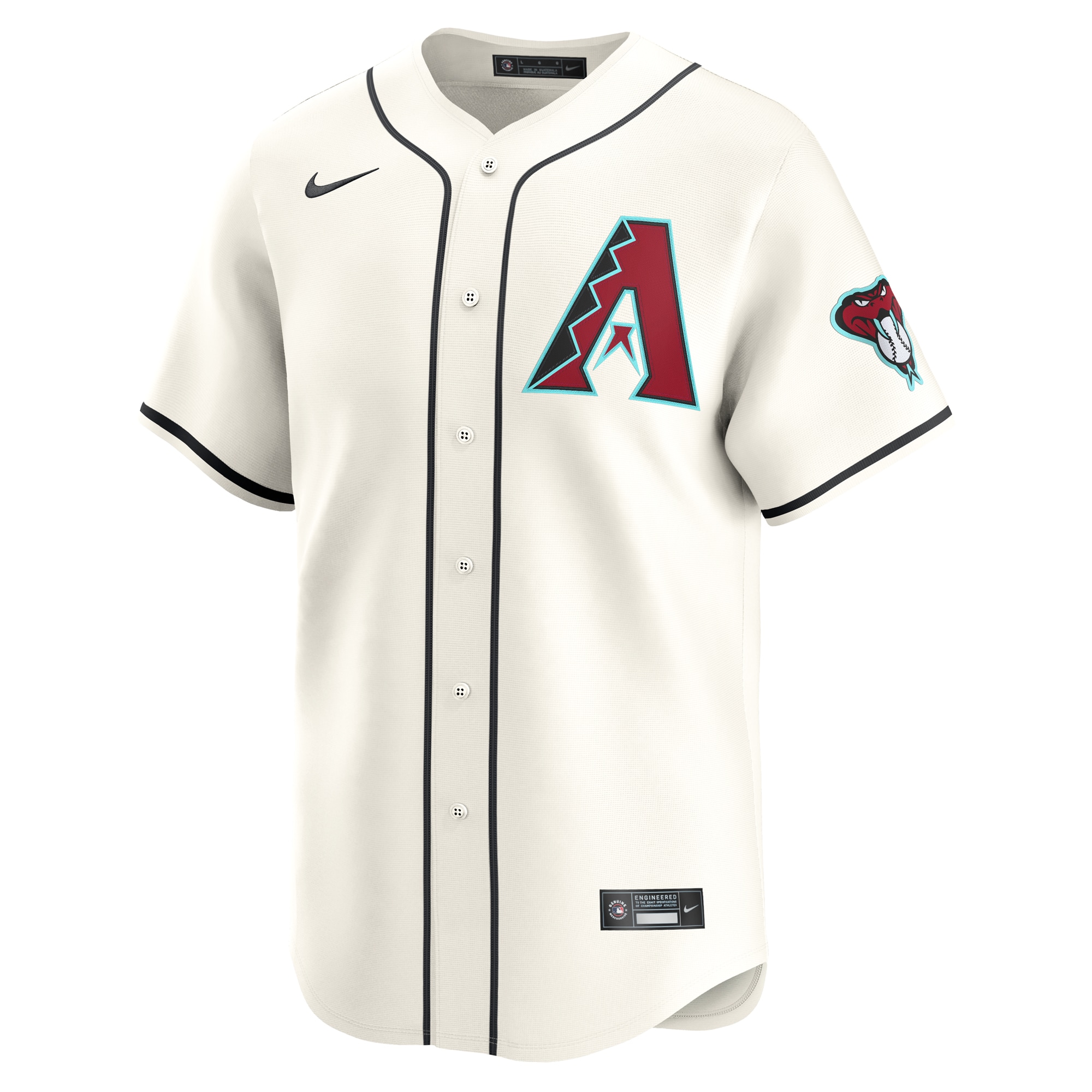 Alternative view of Men's Arizona Diamondbacks Gabriel Moreno White Home Limited Player Jersey