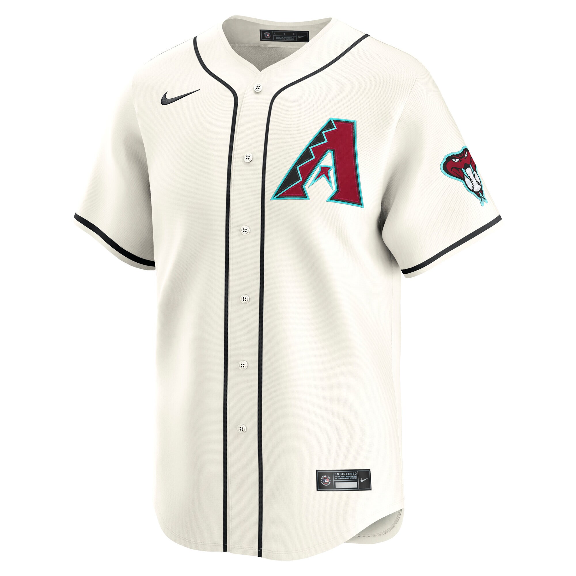 Alternative view of Men's Arizona Diamondbacks Ketel Marte Cream Alternate Limited Player Jersey
