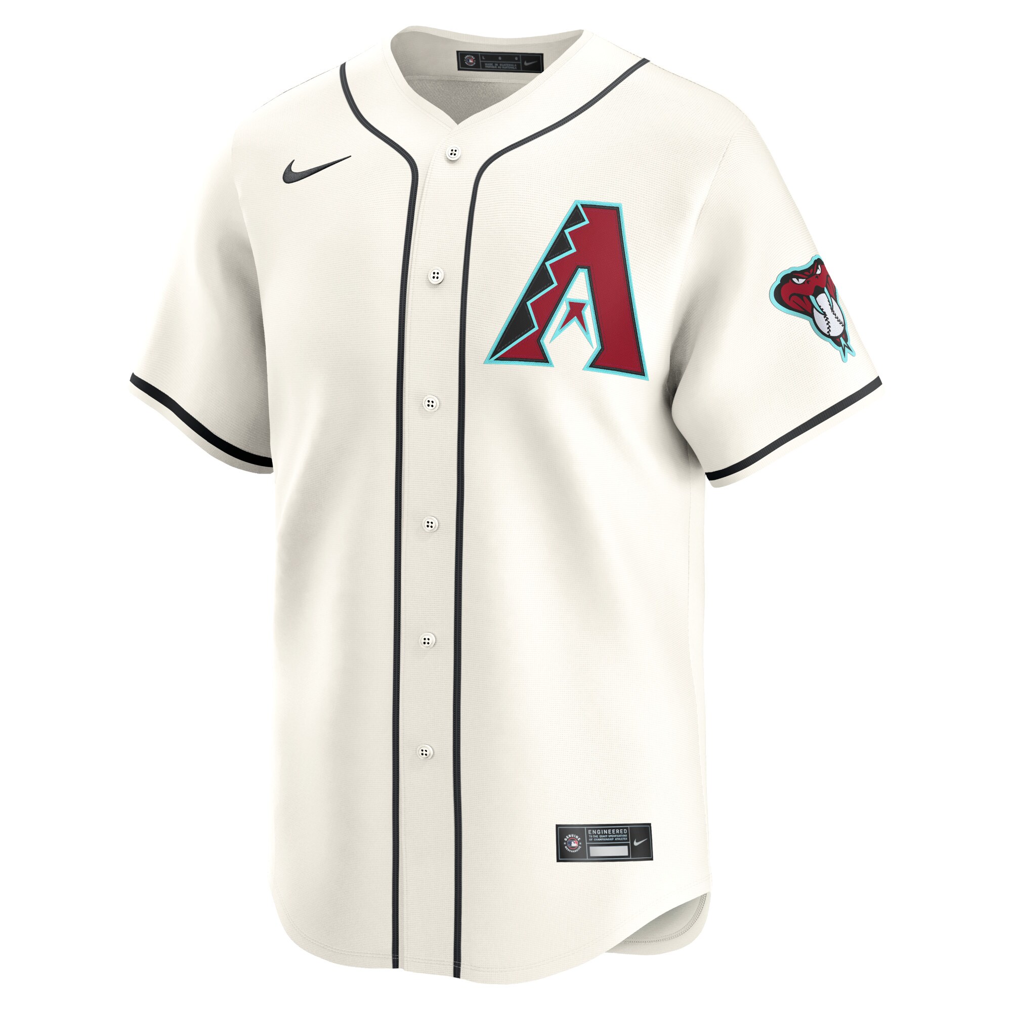 Alternative view of Men's Arizona Diamondbacks White 2024 Jackie Robinson Day Home Limited Jersey