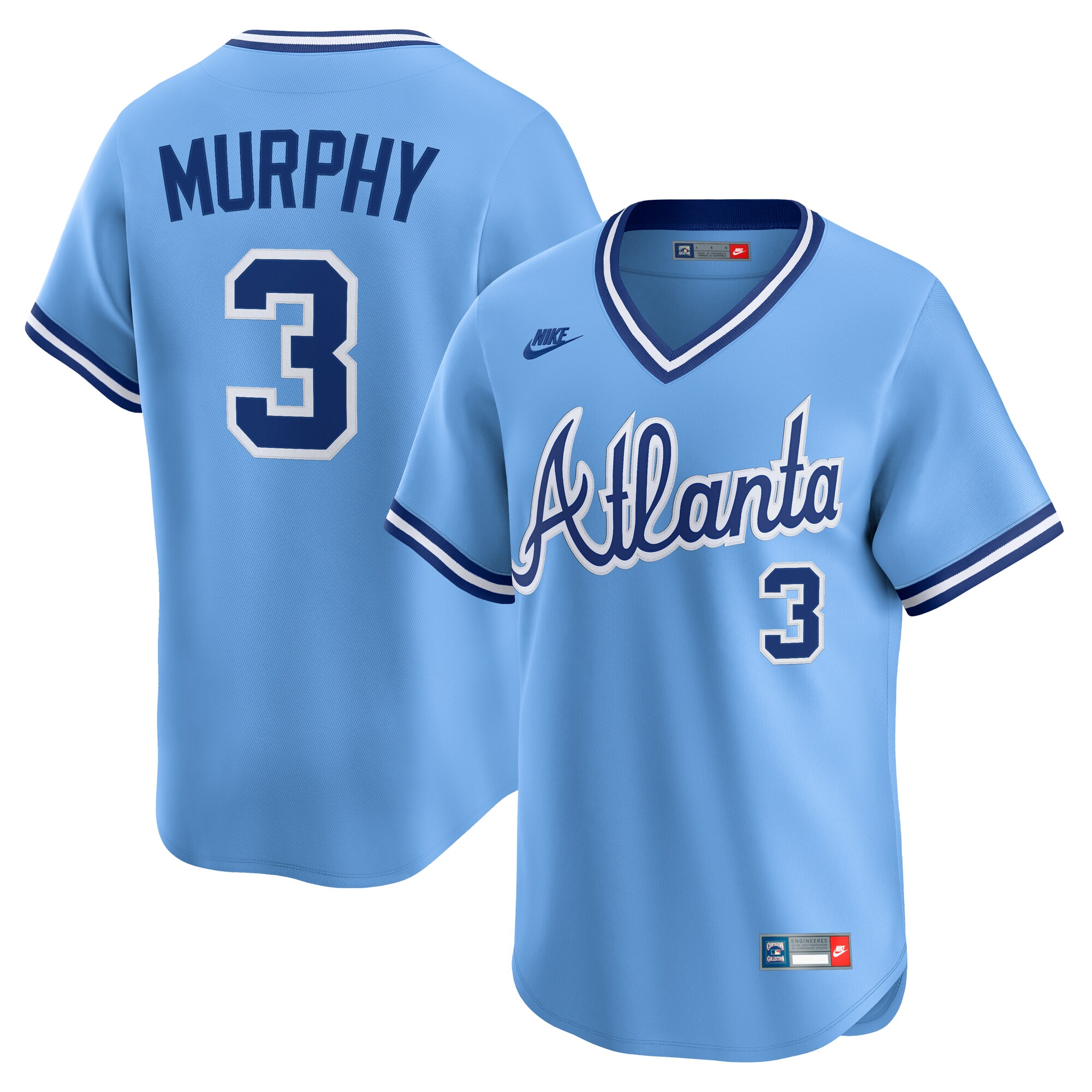 Men's Atlanta Braves Dale Murphy Light Blue Throwback Cooperstown Collection Limited Jersey - JS554