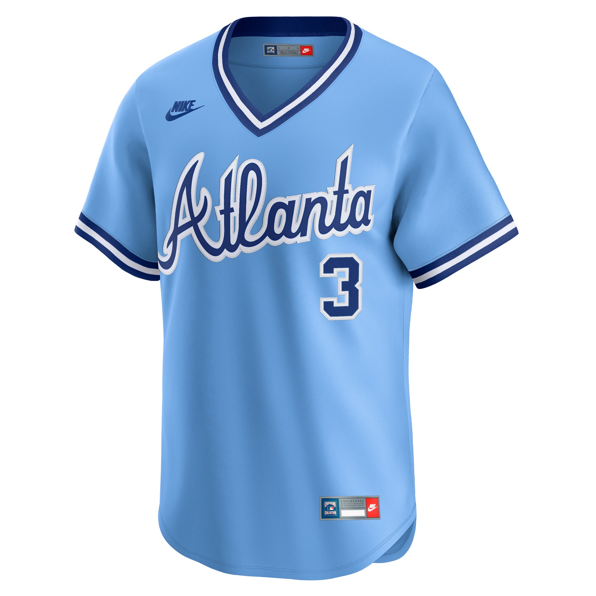 Alternative view of Men's Atlanta Braves Dale Murphy Light Blue Throwback Cooperstown Collection Limited Jersey - JS554