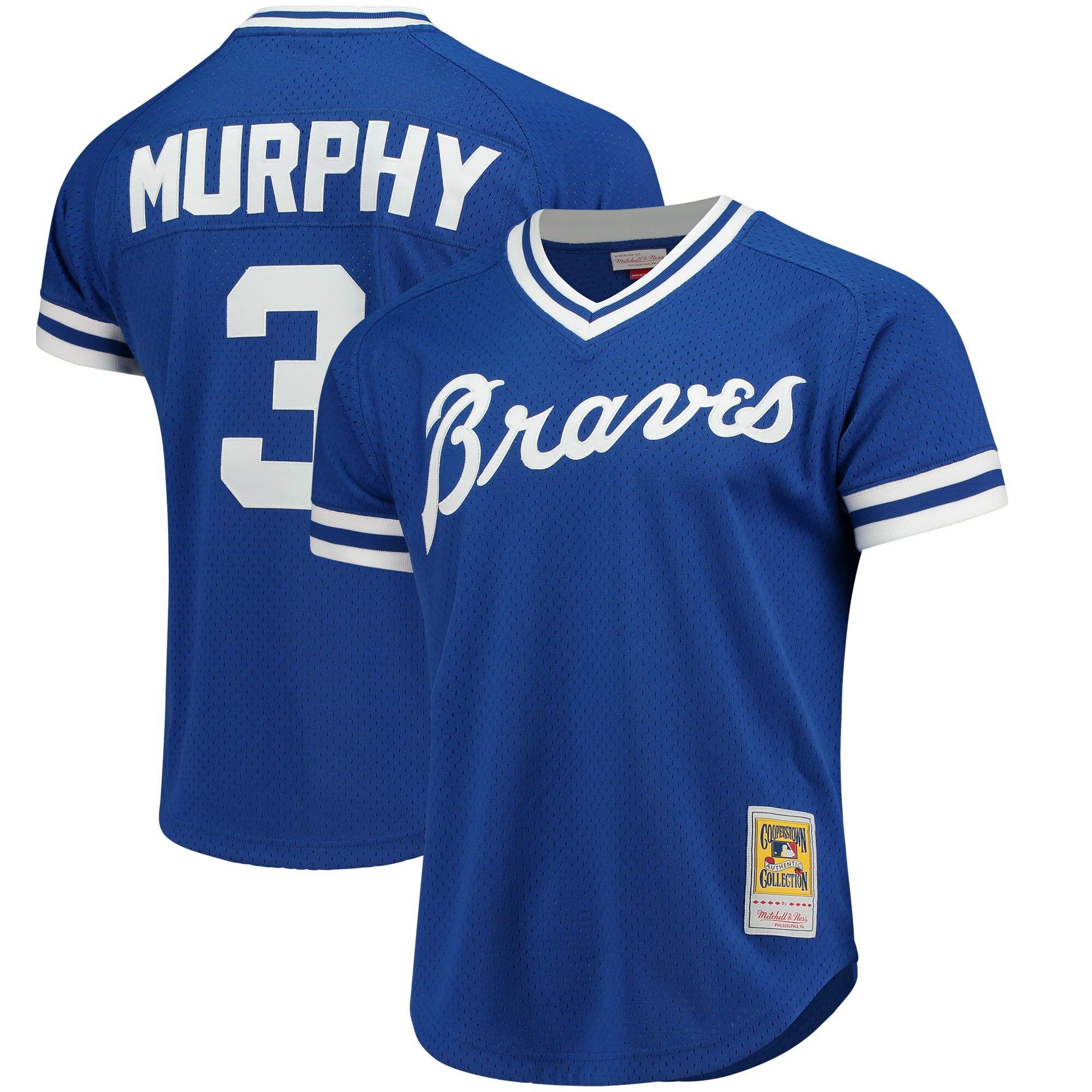 Men's Atlanta Braves Dale Murphy Mitchell & Ness Royal Cooperstown Mesh Batting Practice Jersey - JS576
