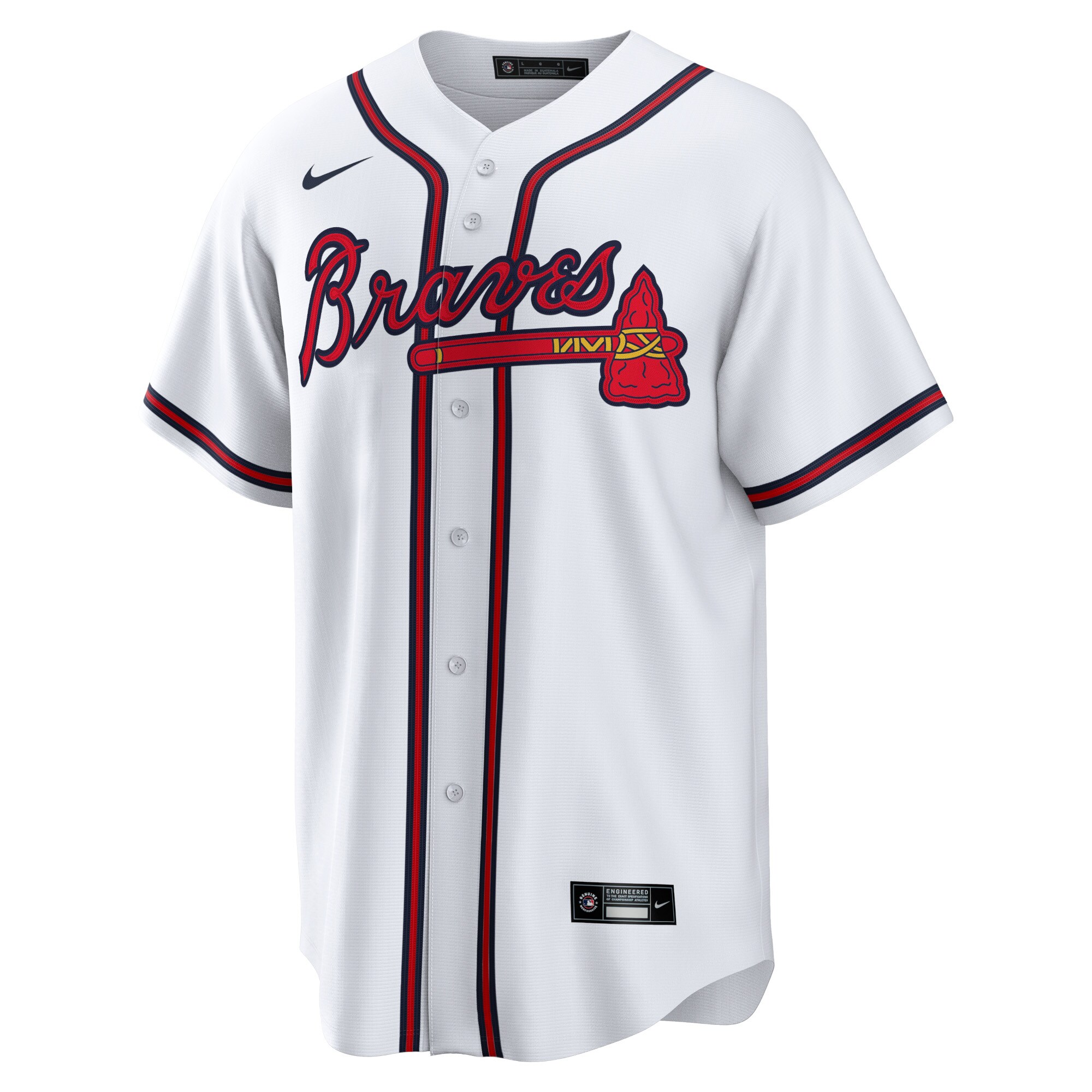 Alternative view of Men's Atlanta Braves Fred McGriff White 2023 Hall of Fame Inline Jersey - JS345