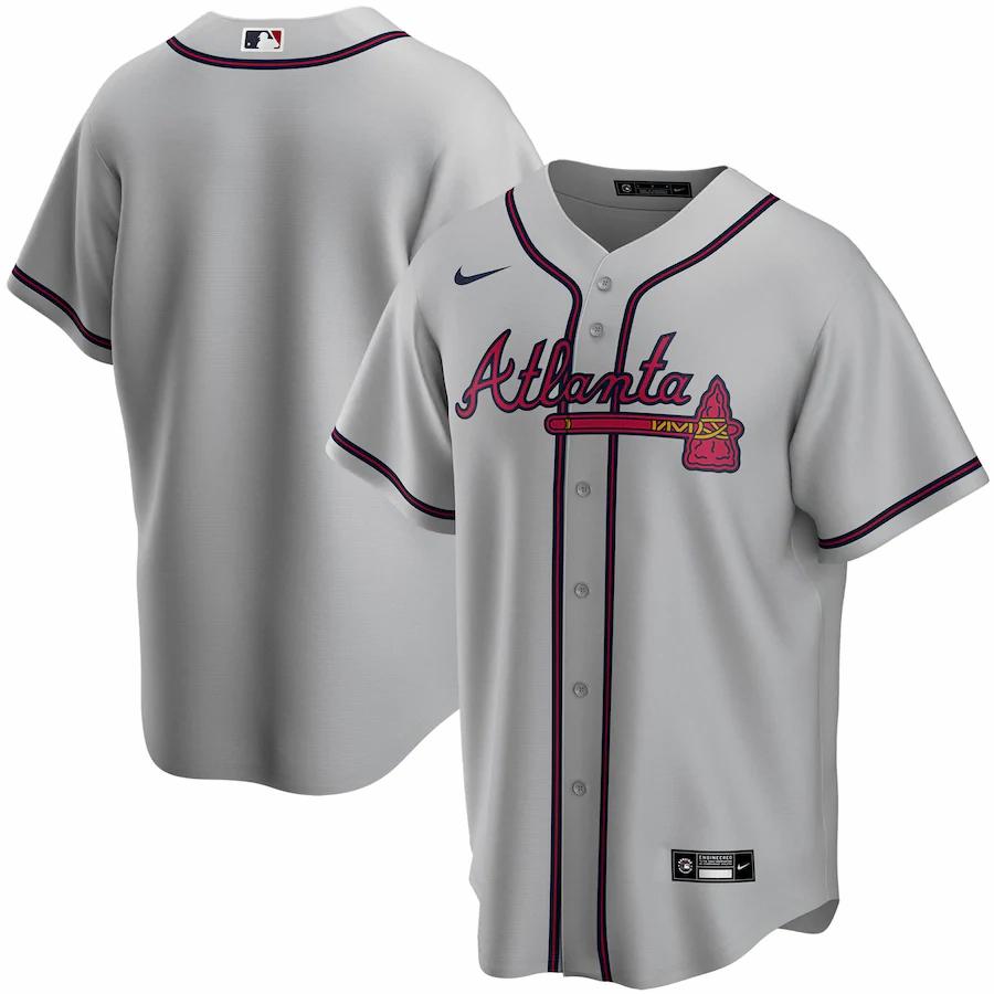 Men's Atlanta Braves Gray Road 2020 Replica Team Jersey