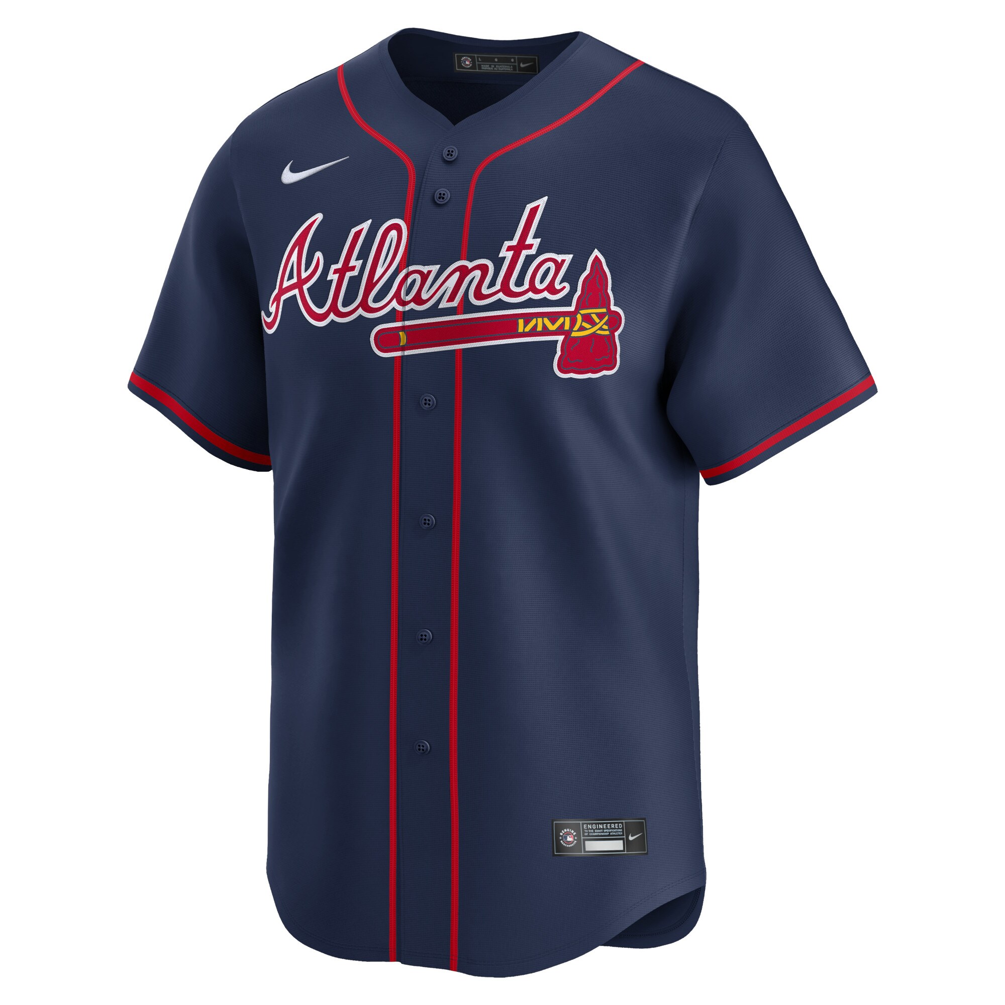 Alternative view of Men's Atlanta Braves Matt Olson Navy Alternate Limited Player Jersey - JS474
