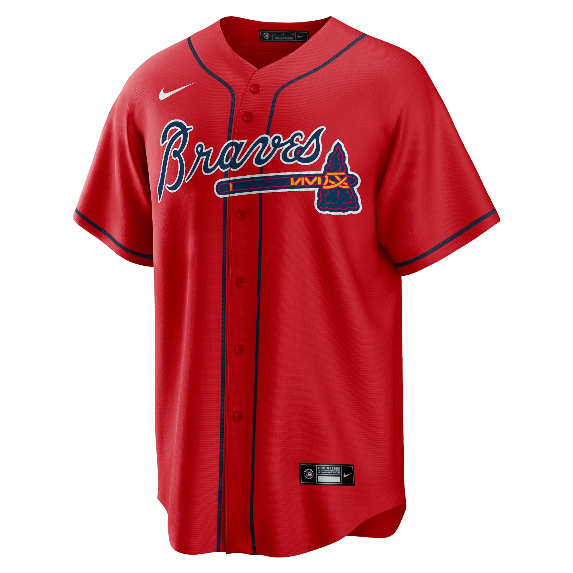 Alternative view of Men's Atlanta Braves Matt Olson Red Alternate Player Jersey - JS814