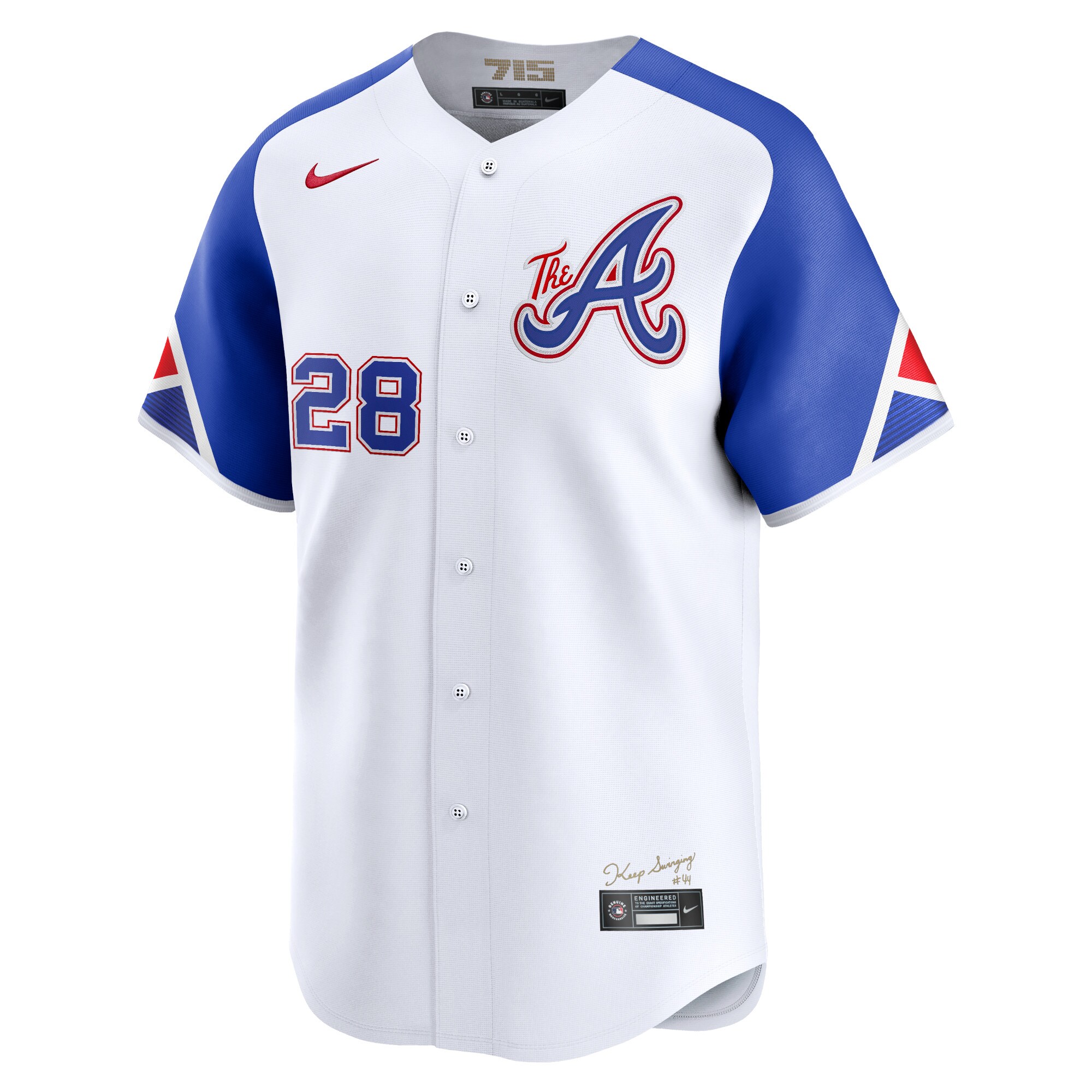 Alternative view of Men's Atlanta Braves Matt Olson White City Connect Limited Player Jersey - JS572