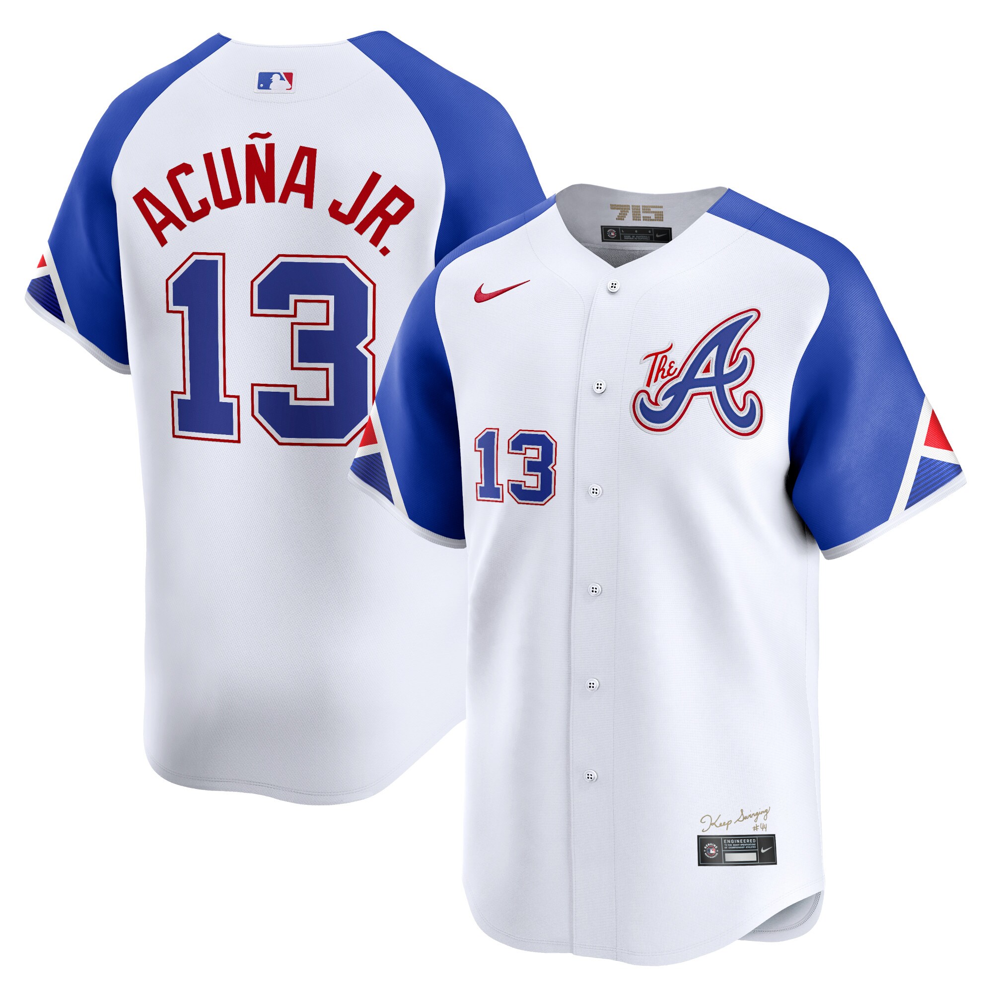 Men's Atlanta Braves Ronald Acuña Jr. White City Connect Limited Player Jersey - JS340