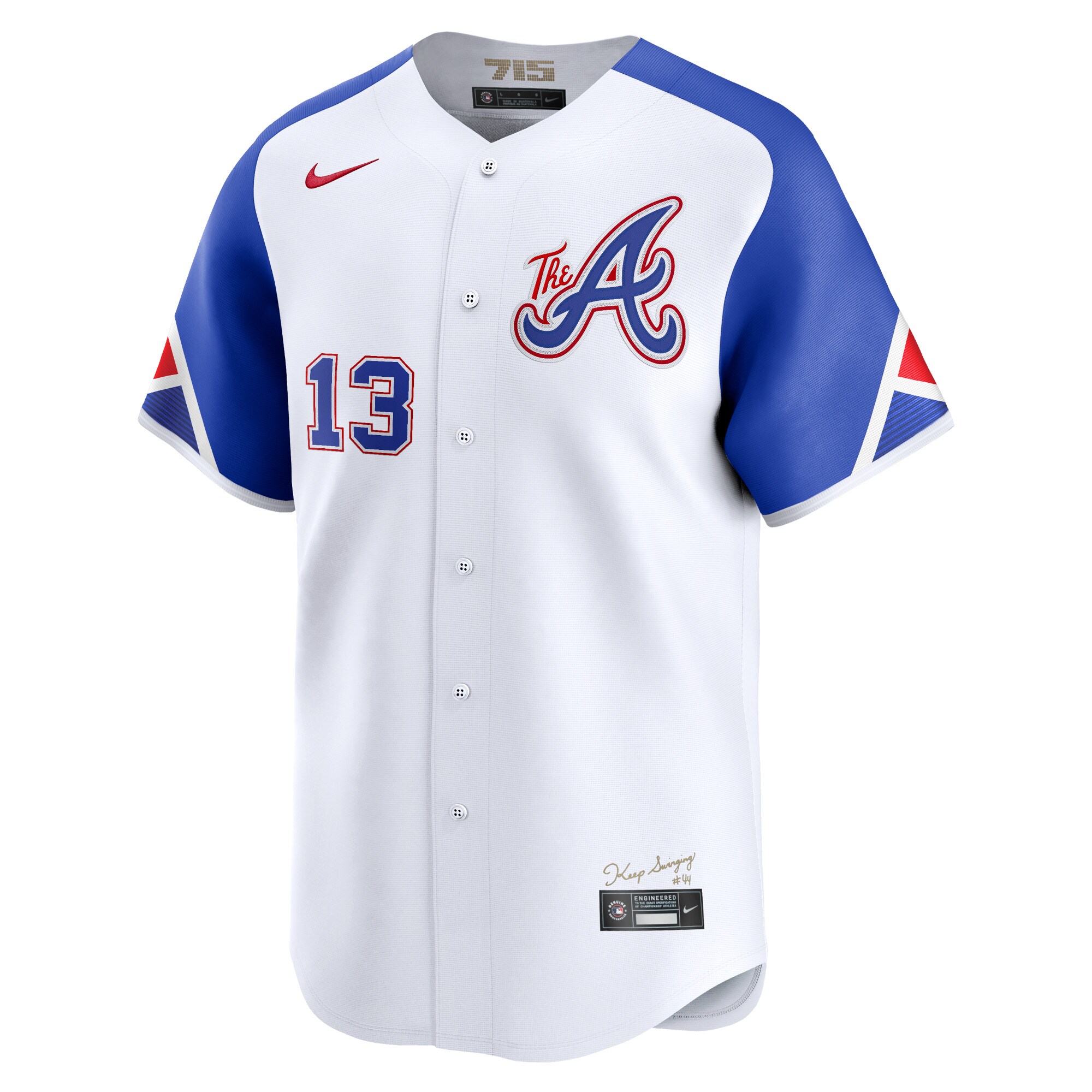 Alternative view of Men's Atlanta Braves Ronald Acuña Jr. White City Connect Limited Player Jersey - JS340